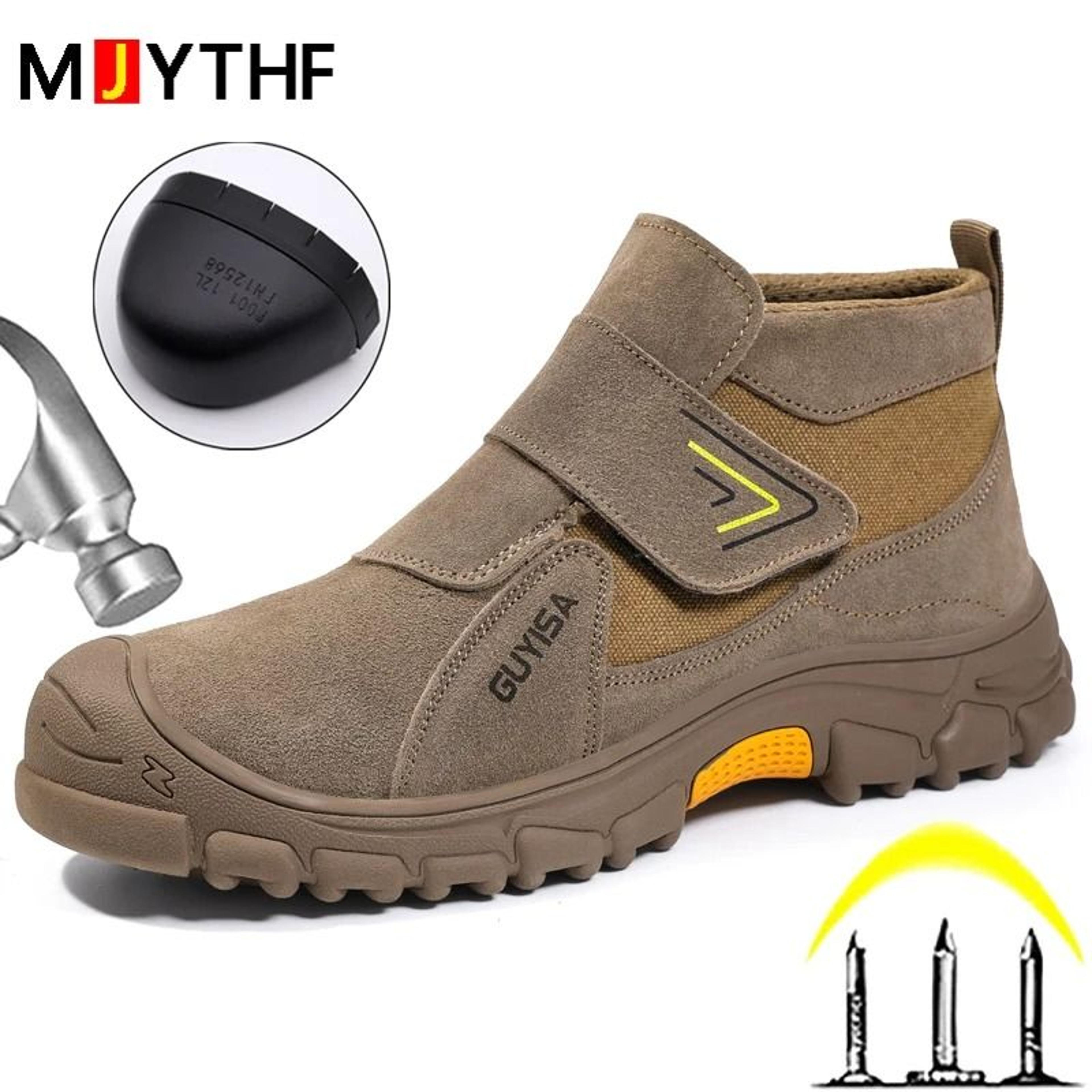 Cow Suede Welding Safety Shoes Anti Puncture Industrial Work Shoes 9