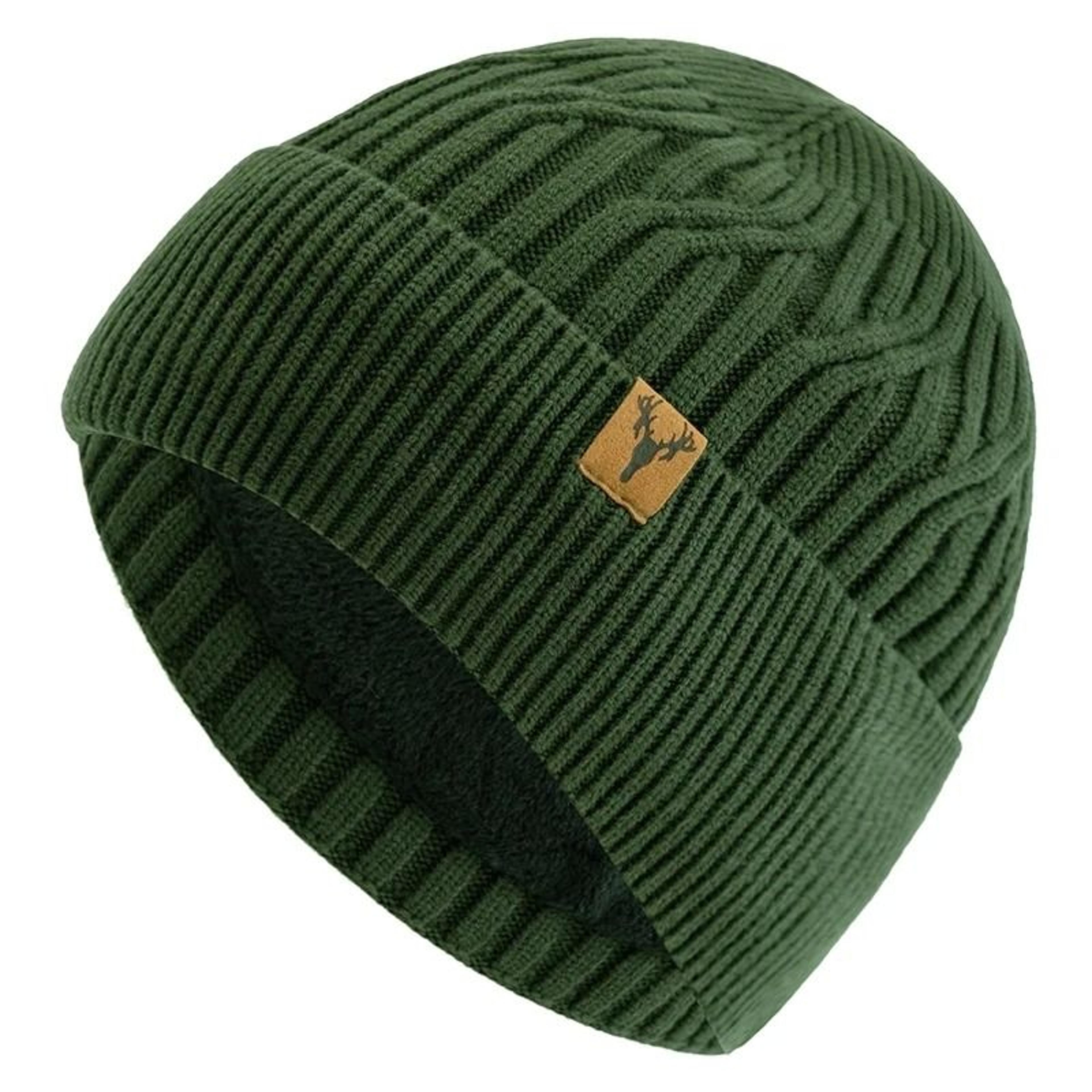 Unisex Plush Lined Winter Beanie Knitted Warm Hat For Outdoor Use 4