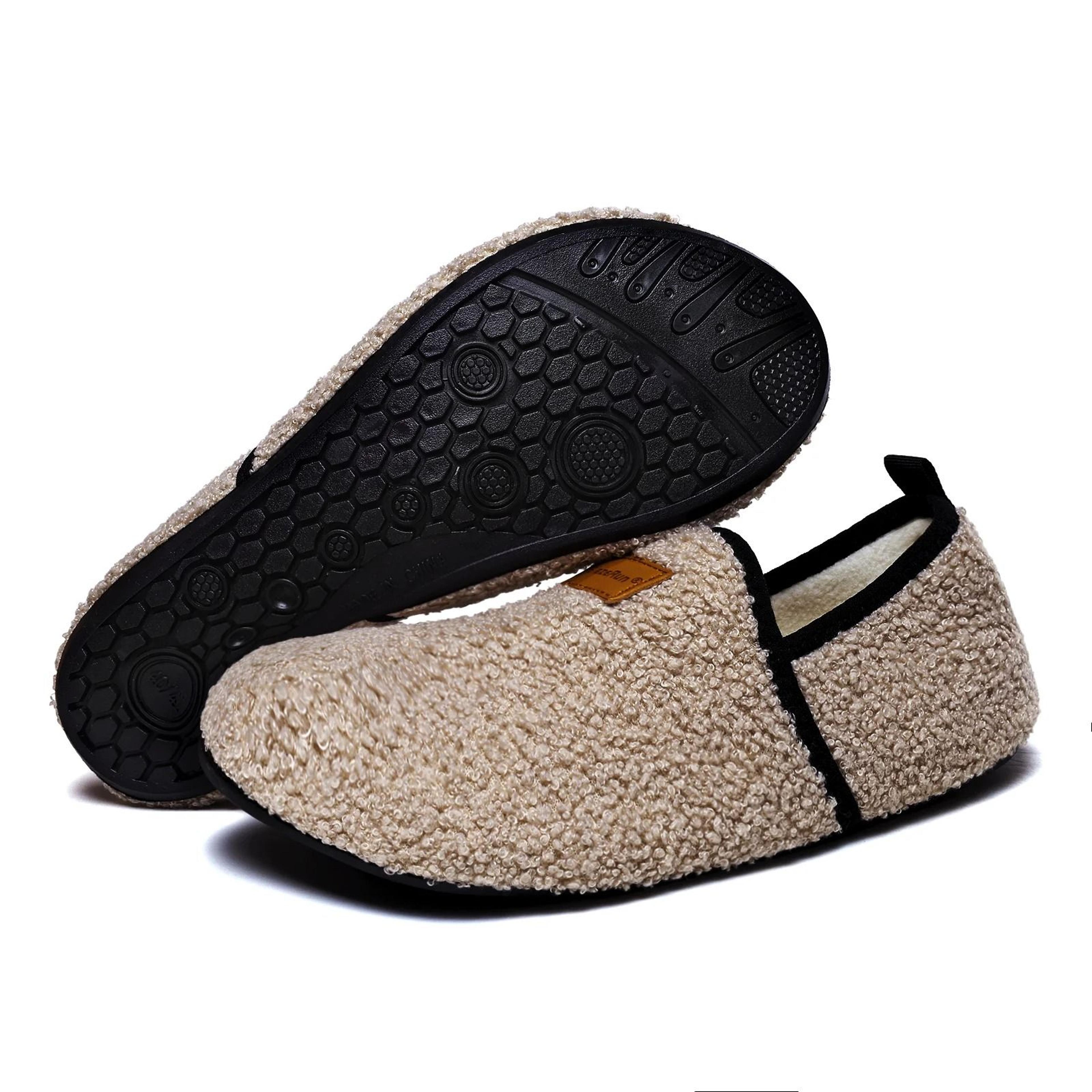 Unisex Winter Plush Slippers Lightweight Warm Indoor House Shoes 4