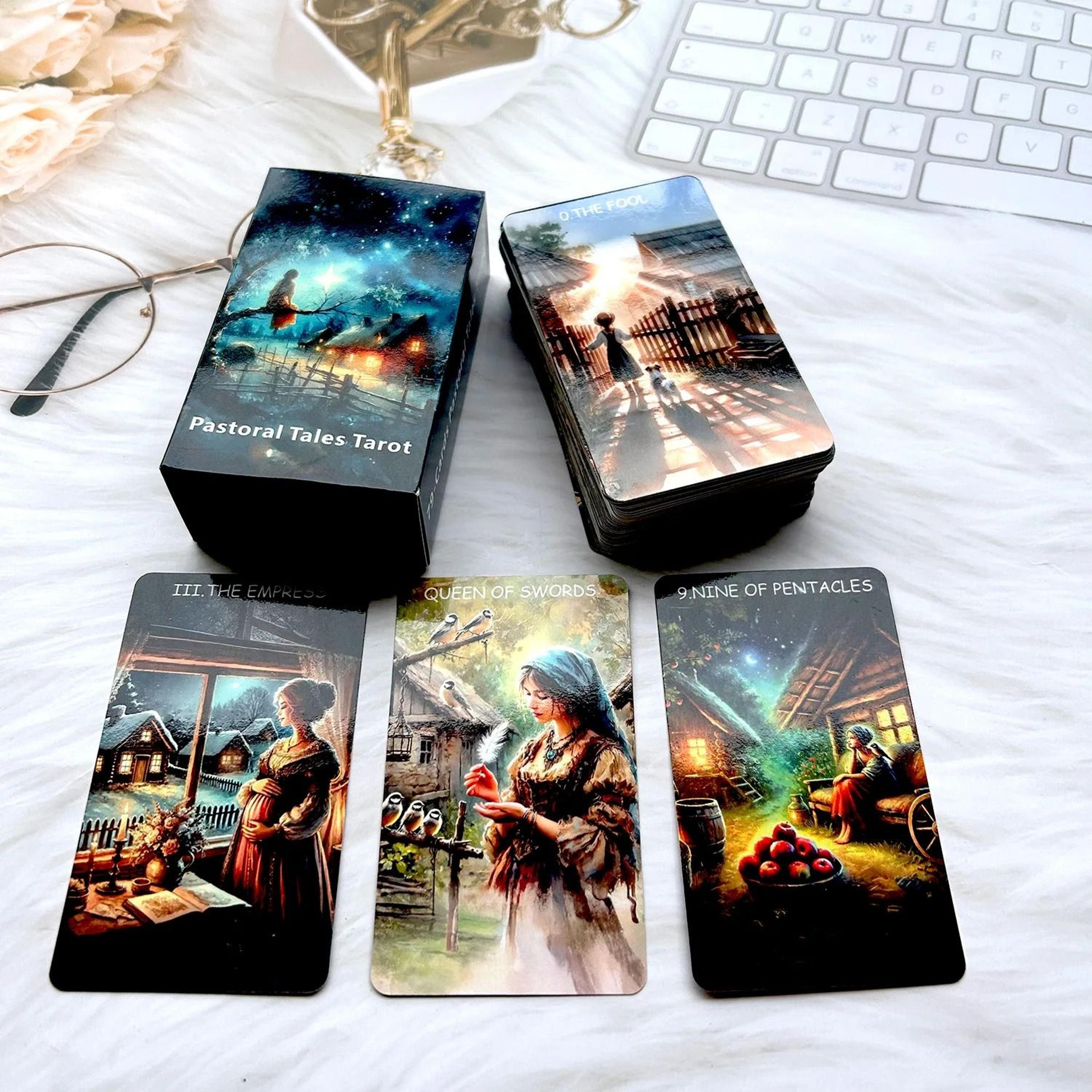78 Card Tarot Deck Scratch Proof Divination Rune Reading Set 6