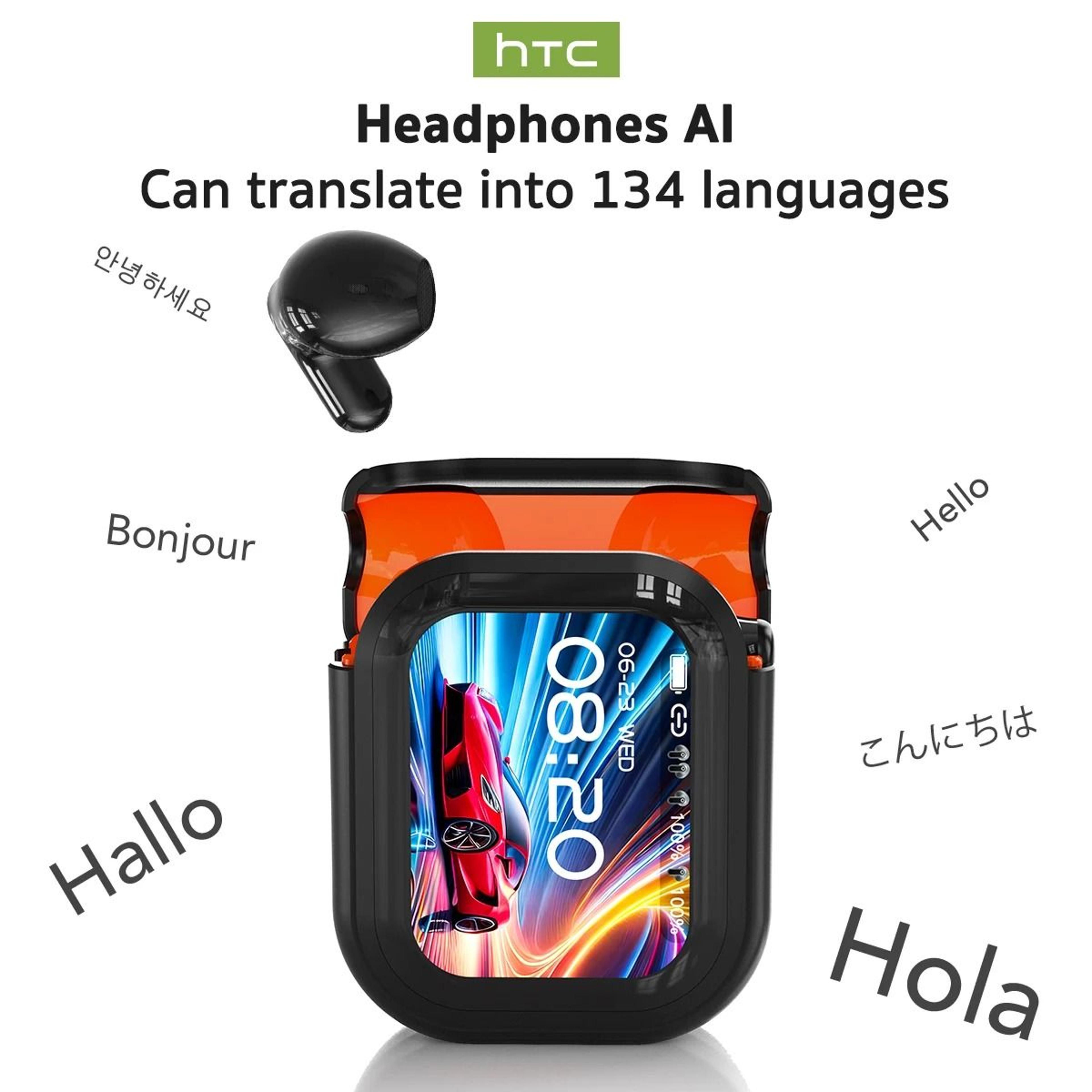 HTC NE20 Translator Earbuds Bluetooth Translation Wireless Headphones 6