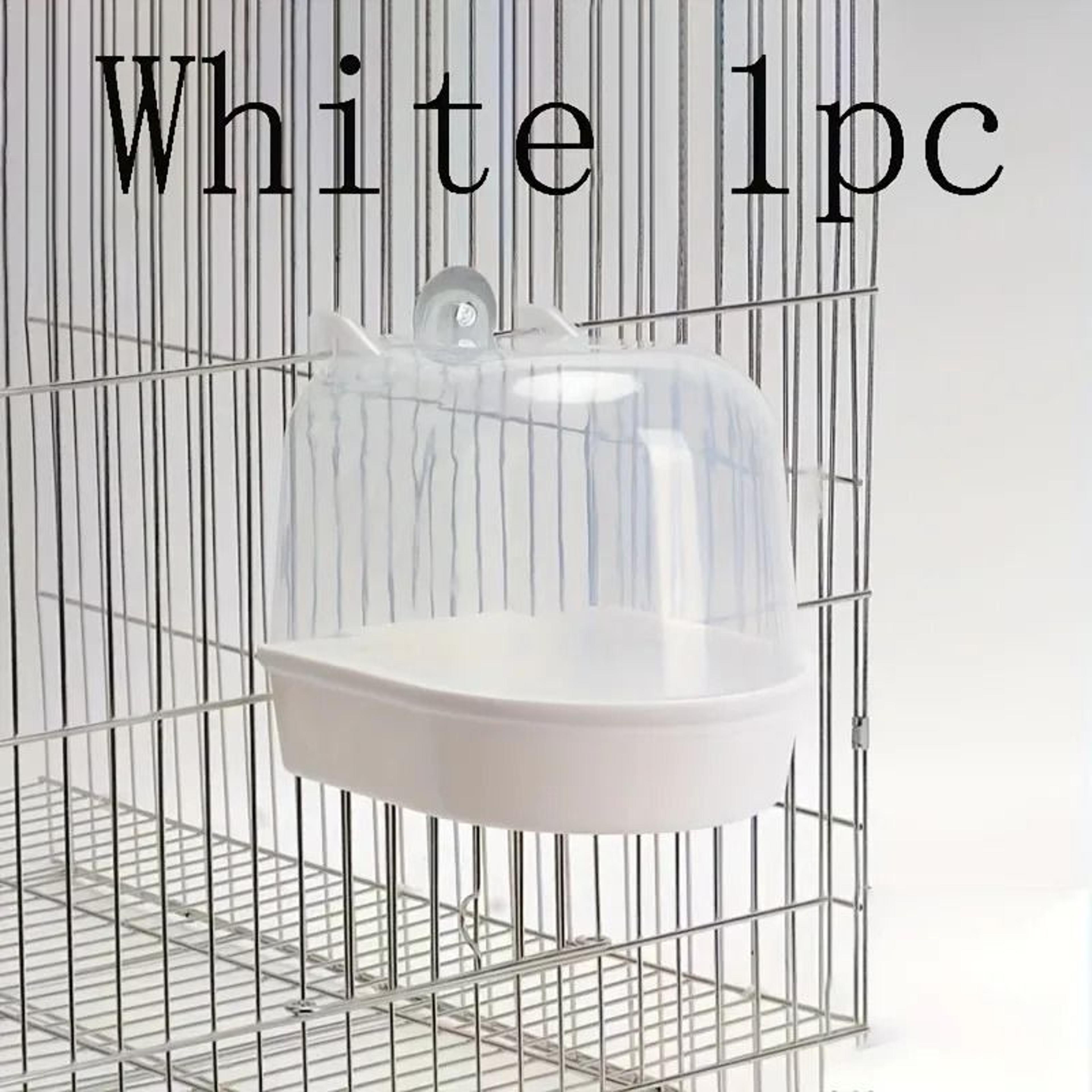 Transparent Bird Bath Tub Splash Proof Parrot Shower Box 4