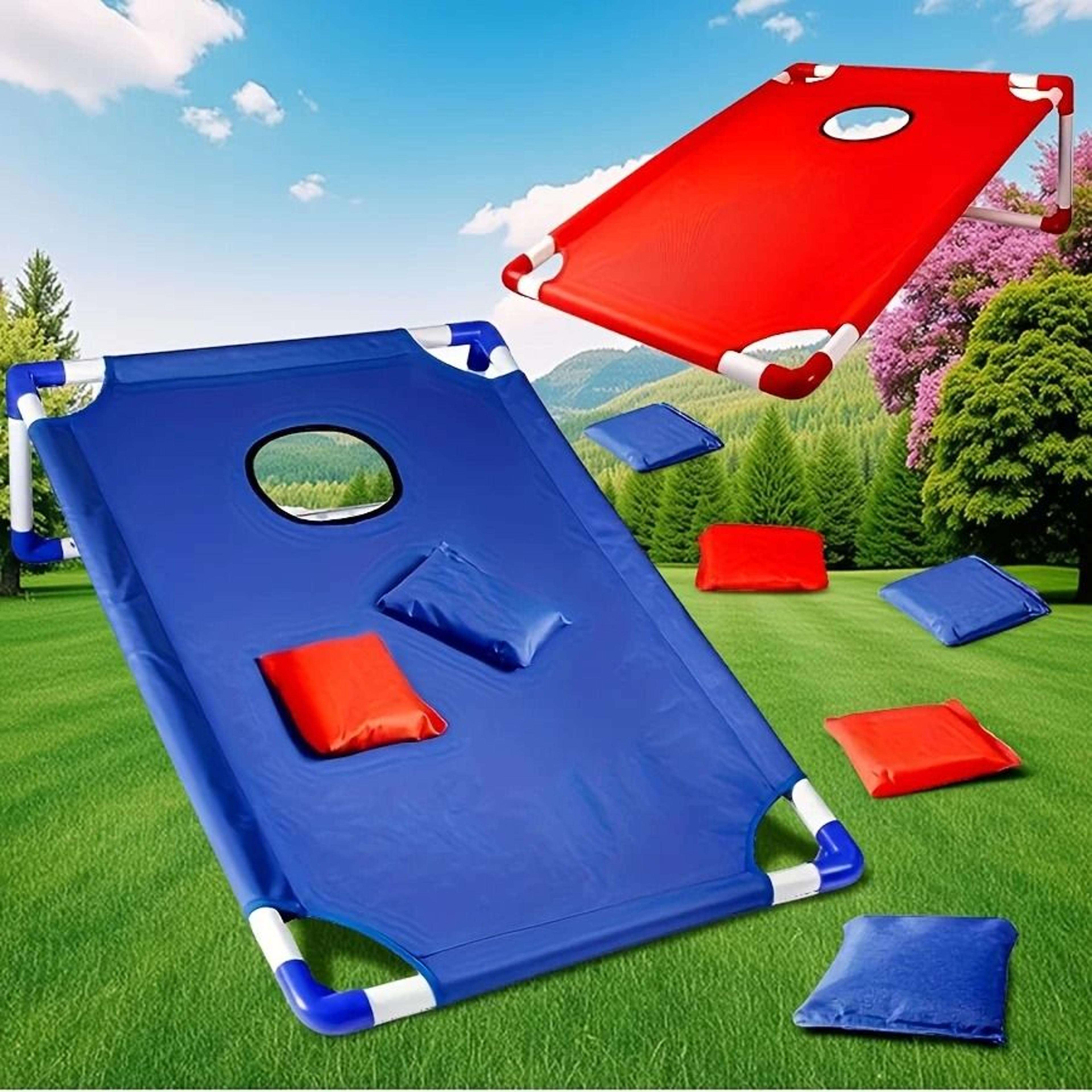 Portable Cornhole Game Set With Foldable Boards And Carry Bag 6