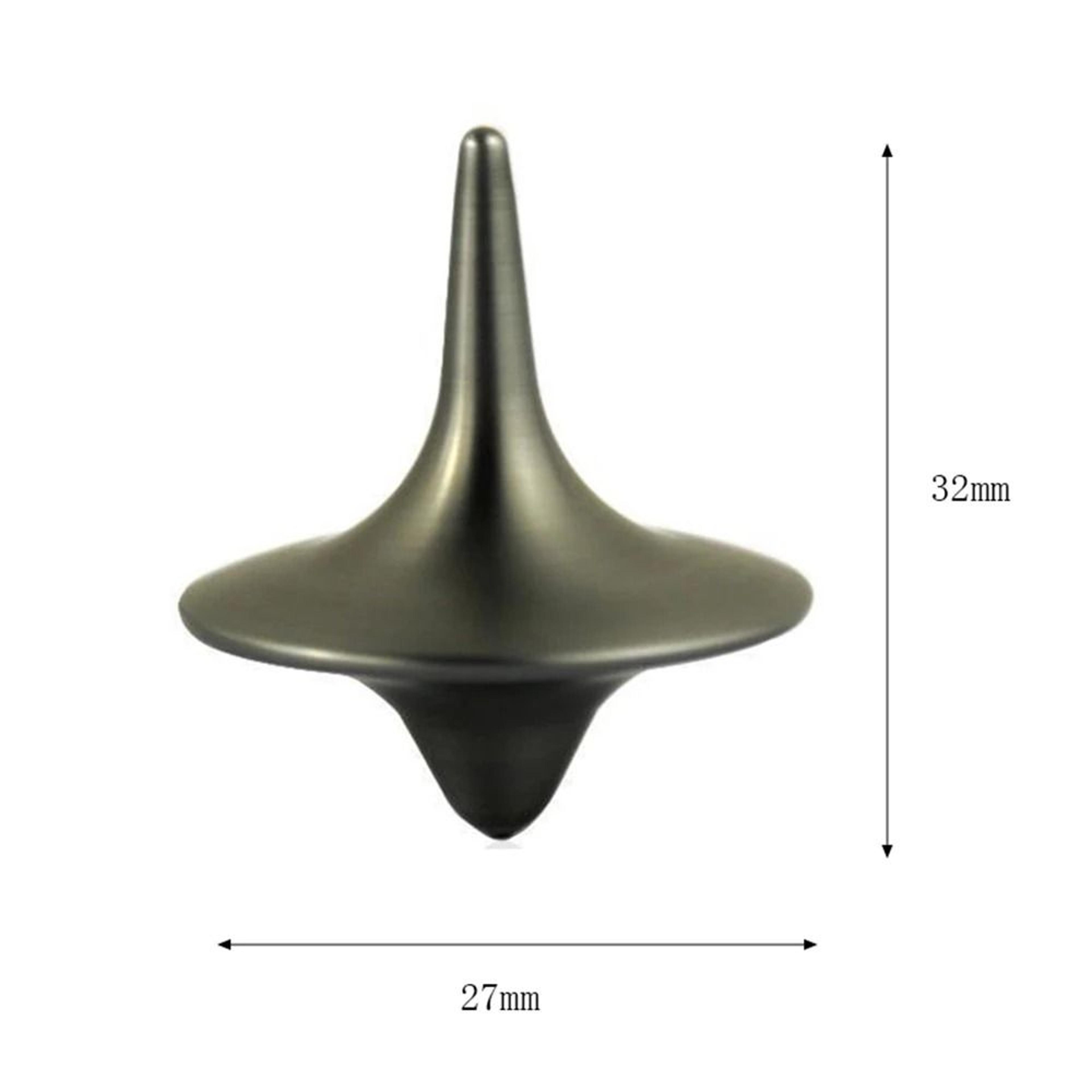 Silver Precision Metal Spinning Top Movie Totem Style Desk Toy 10
