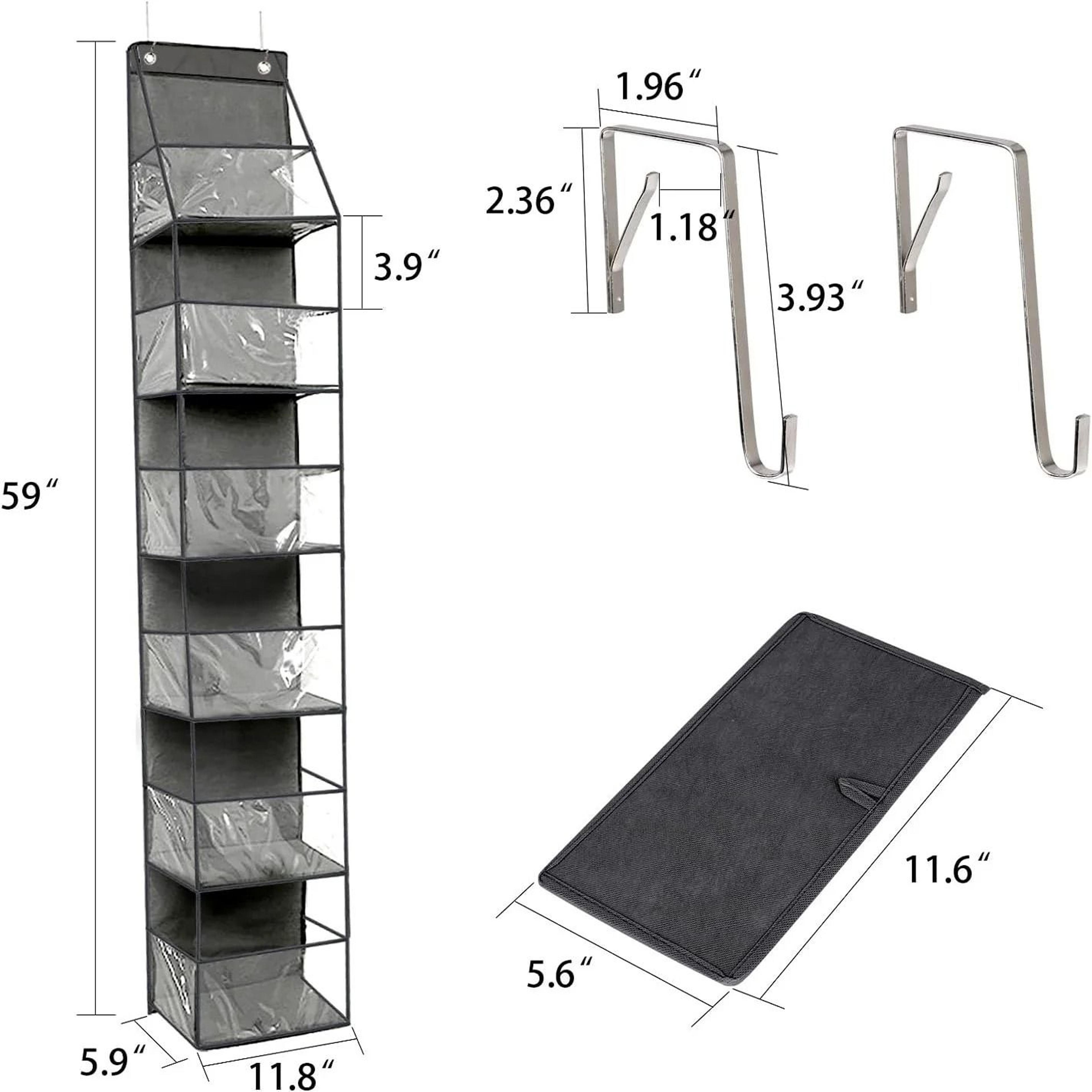 SpaceSaver 6 Shelf Over The Door Pantry Organizer With Clear Pockets 8
