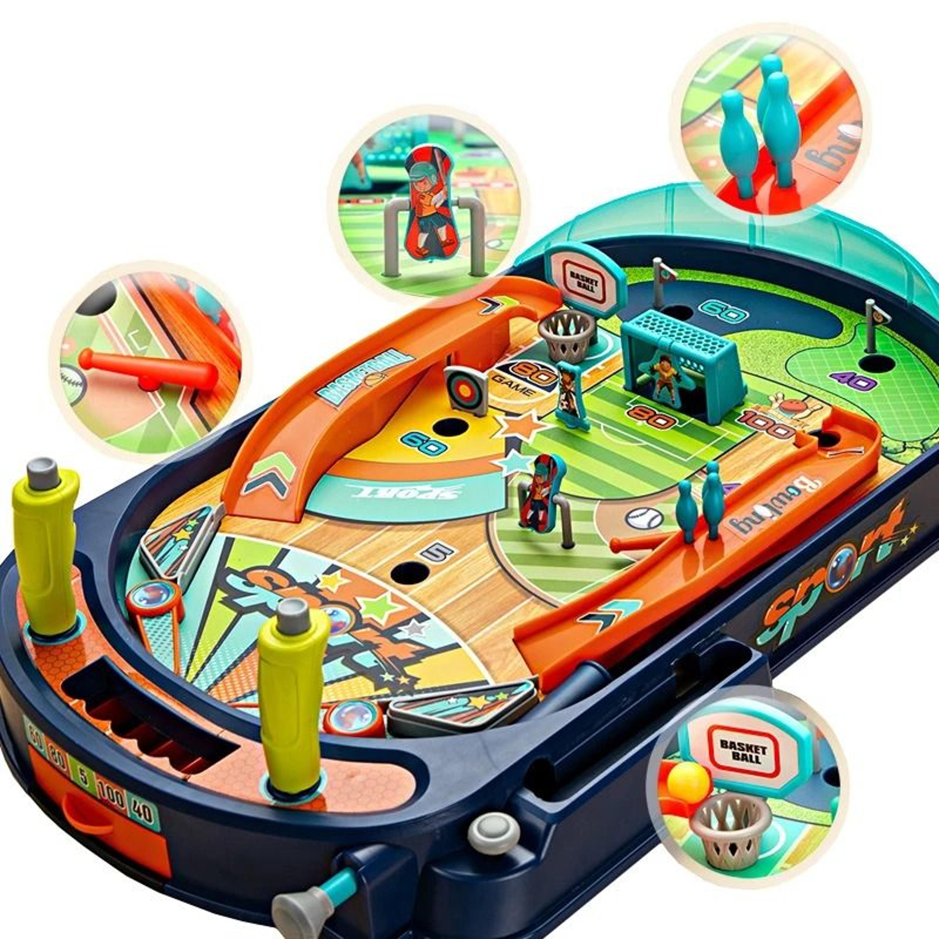 FunFlip Children Pinball Machine Toy Marble Battle Table Game 0