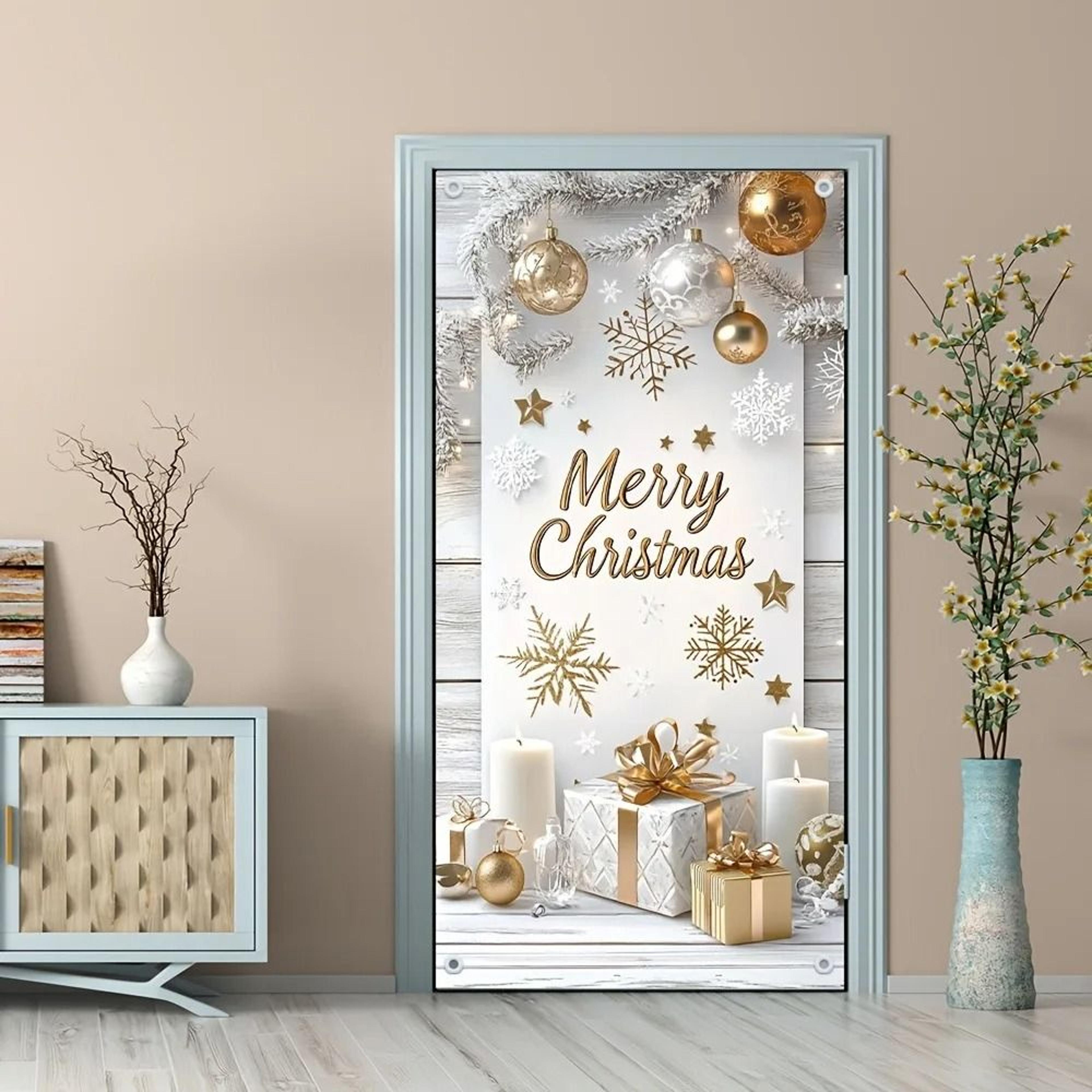 SnowGift Christmas Door Banner Holiday Door Frame Decoration 2
