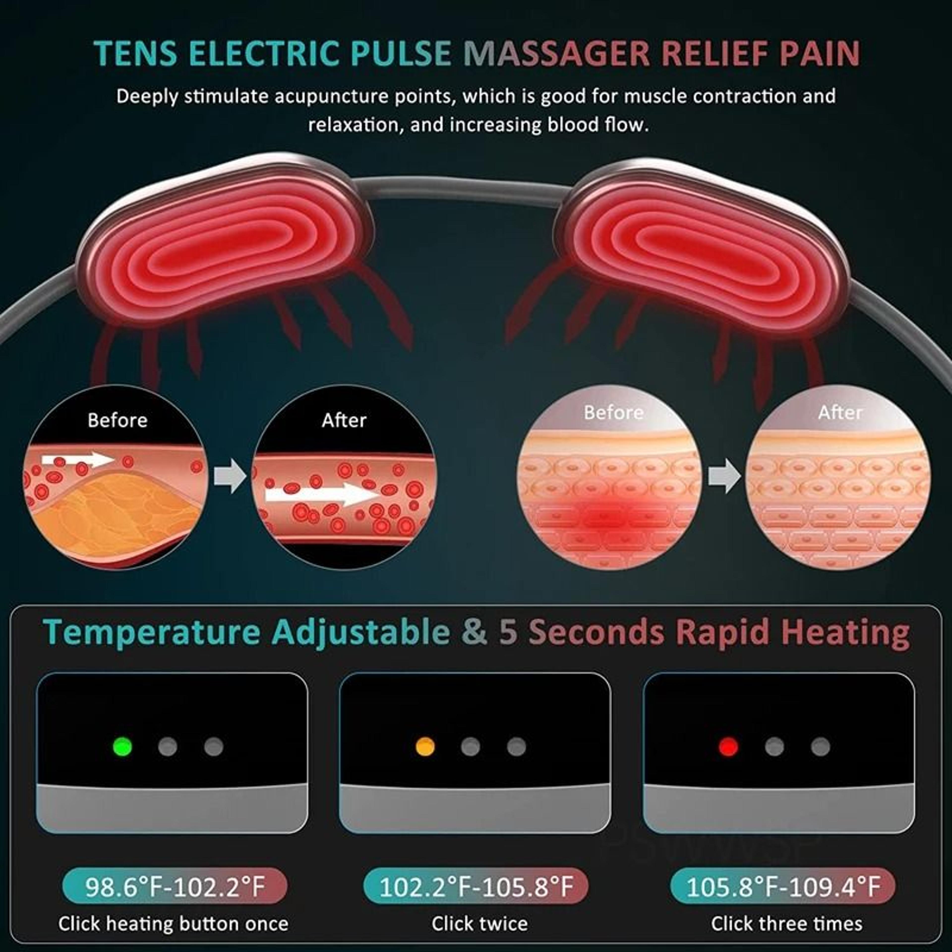 RelaxTherm Smart Neck Massager With Heating For Cervical Spine Support 8