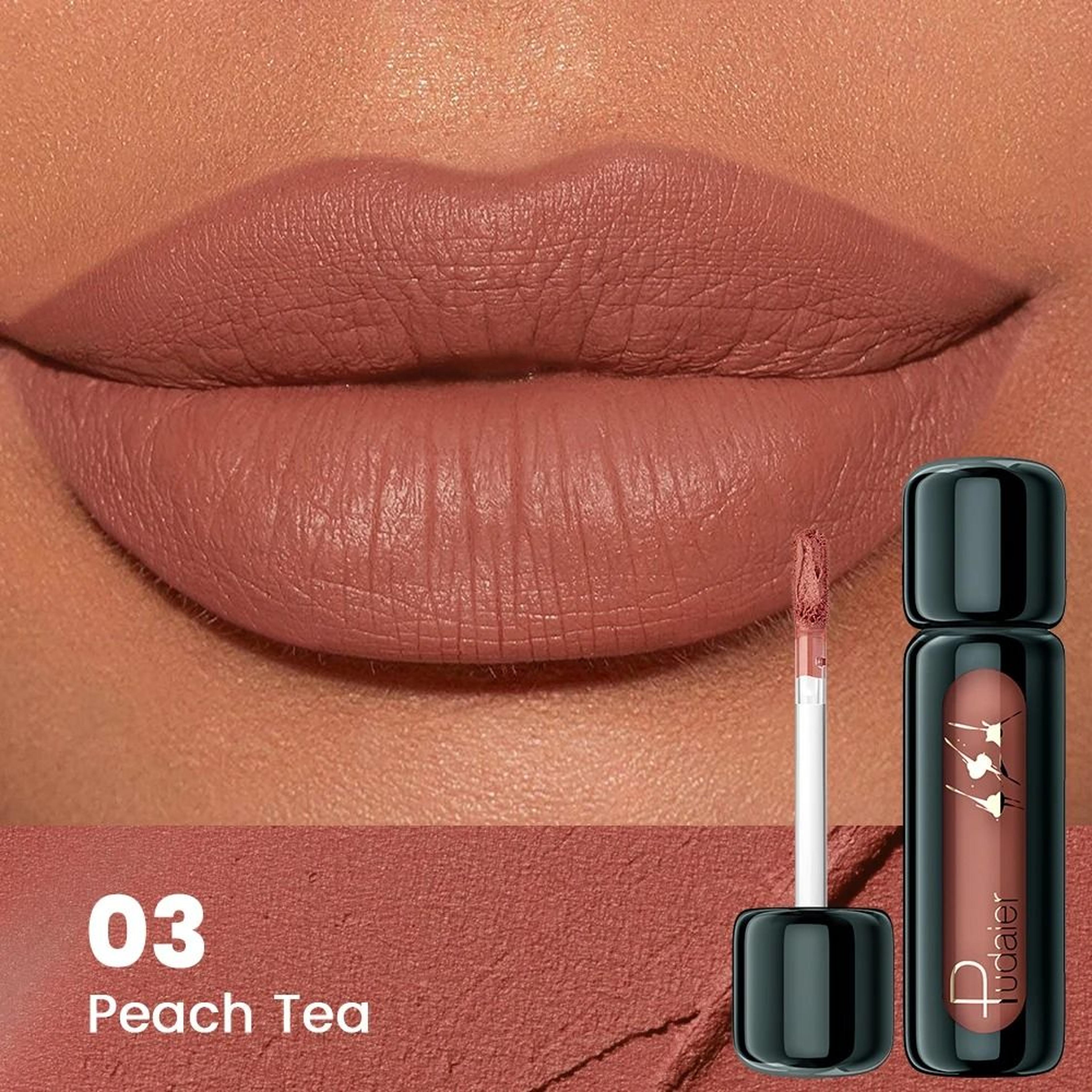VelvetBloom Matte Velvet Lip Gloss High Pigment Liquid Lip Mud 3