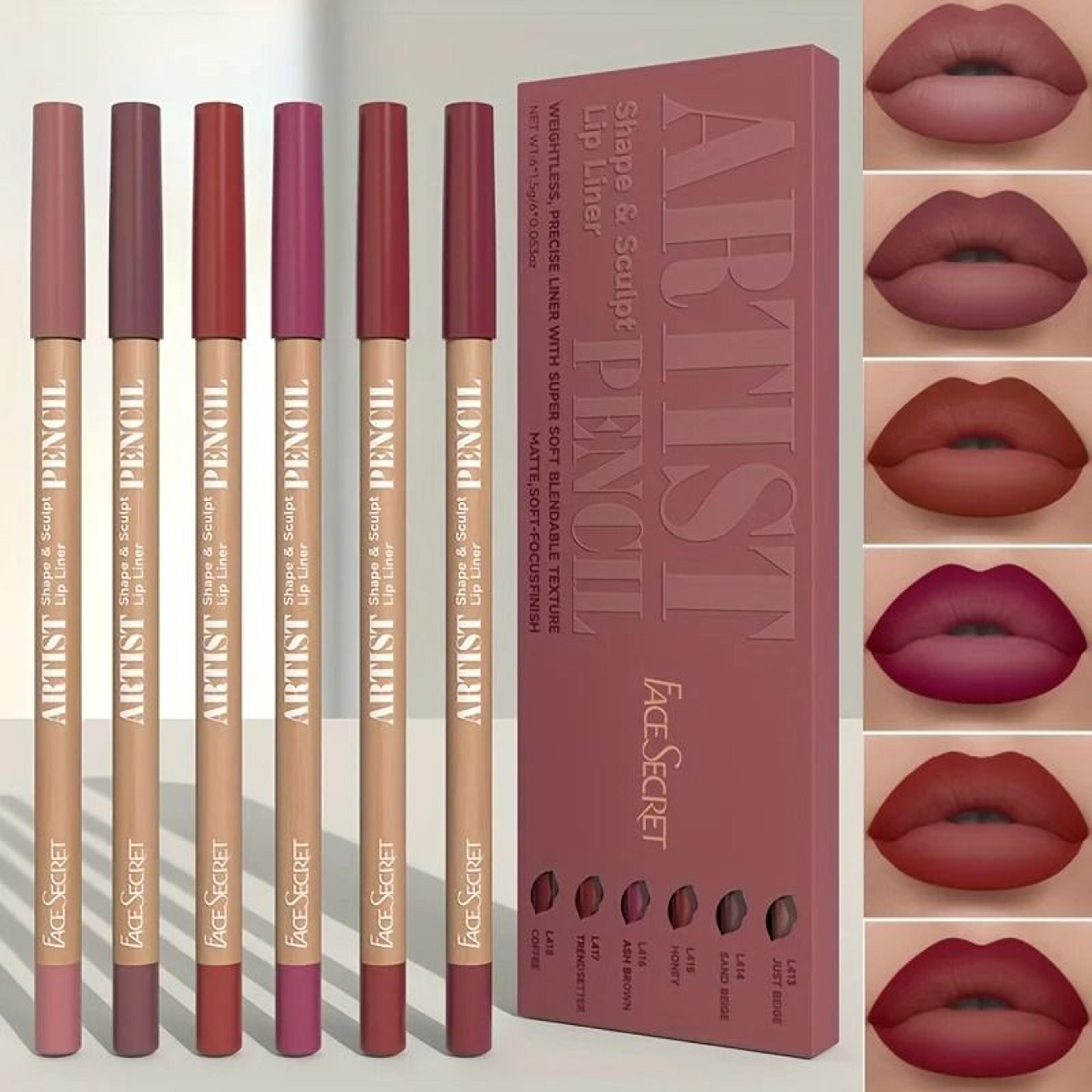 ContourChic Velvet Matte Lip Liner Set Long Lasting Non Drying Formula 2