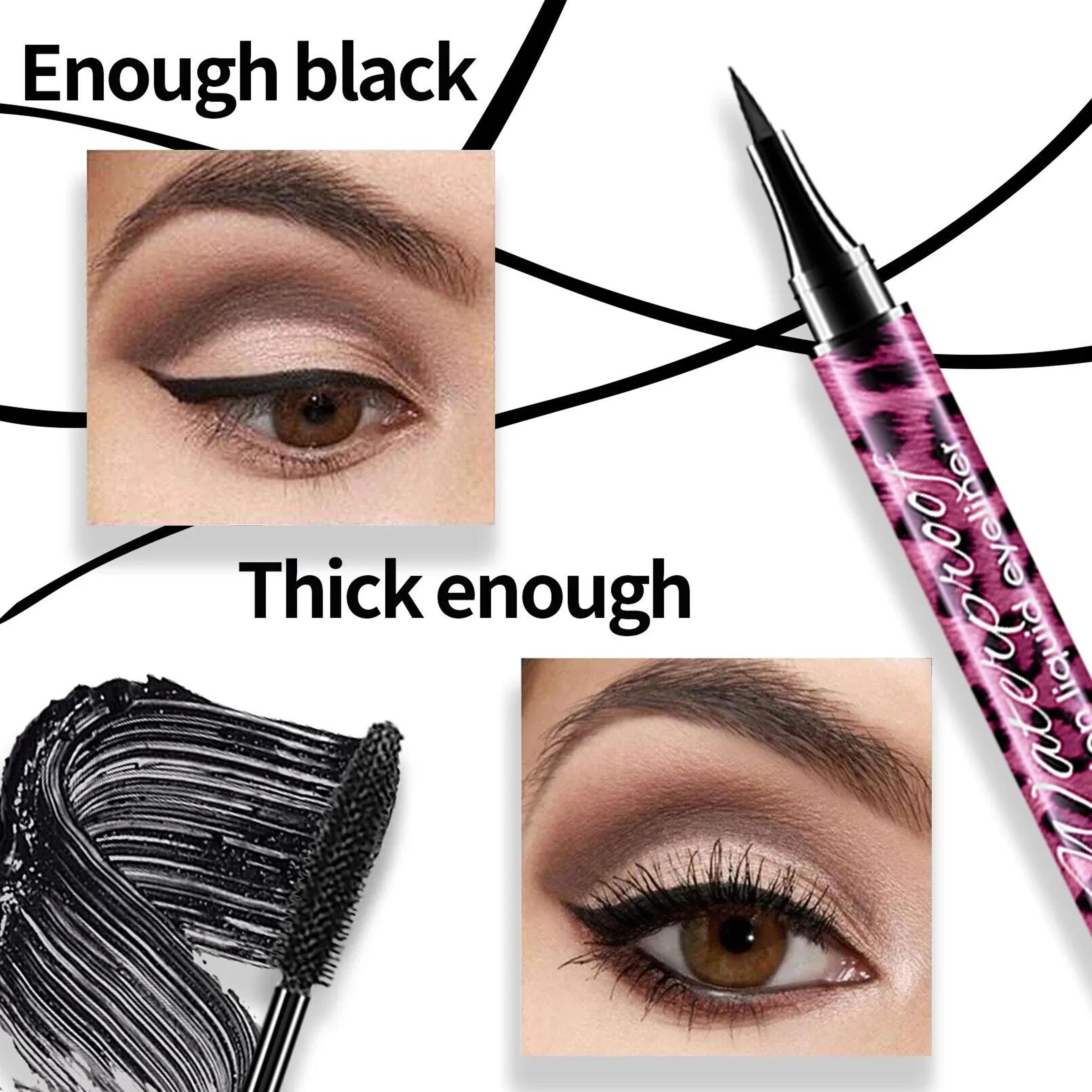 YANQINA GlamEyes Waterproof Eyeliner And Mascara Set 3