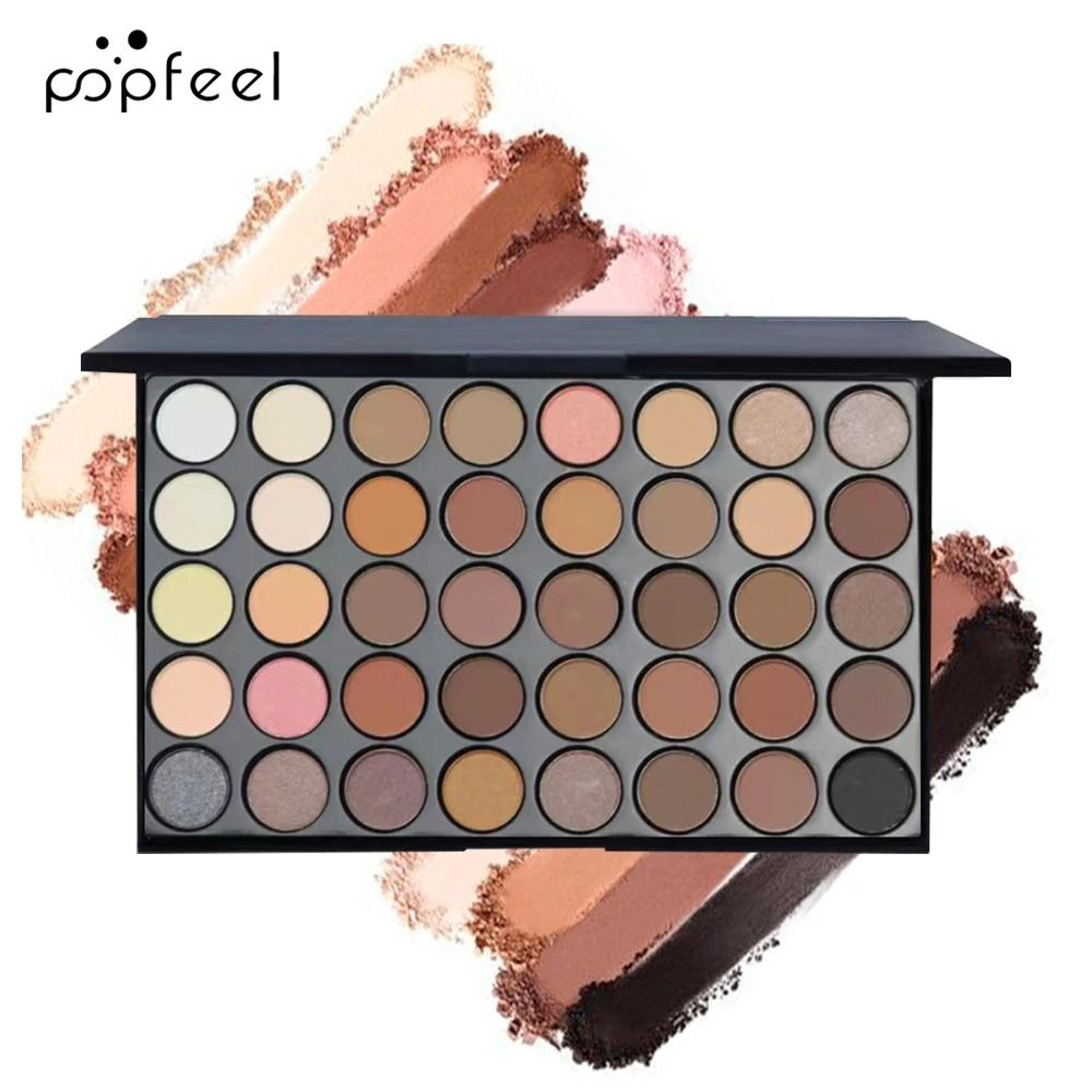 POPFEEL Complete Eye Makeup Set With Palette Eyeliner Mascara And Brow Pencil 6