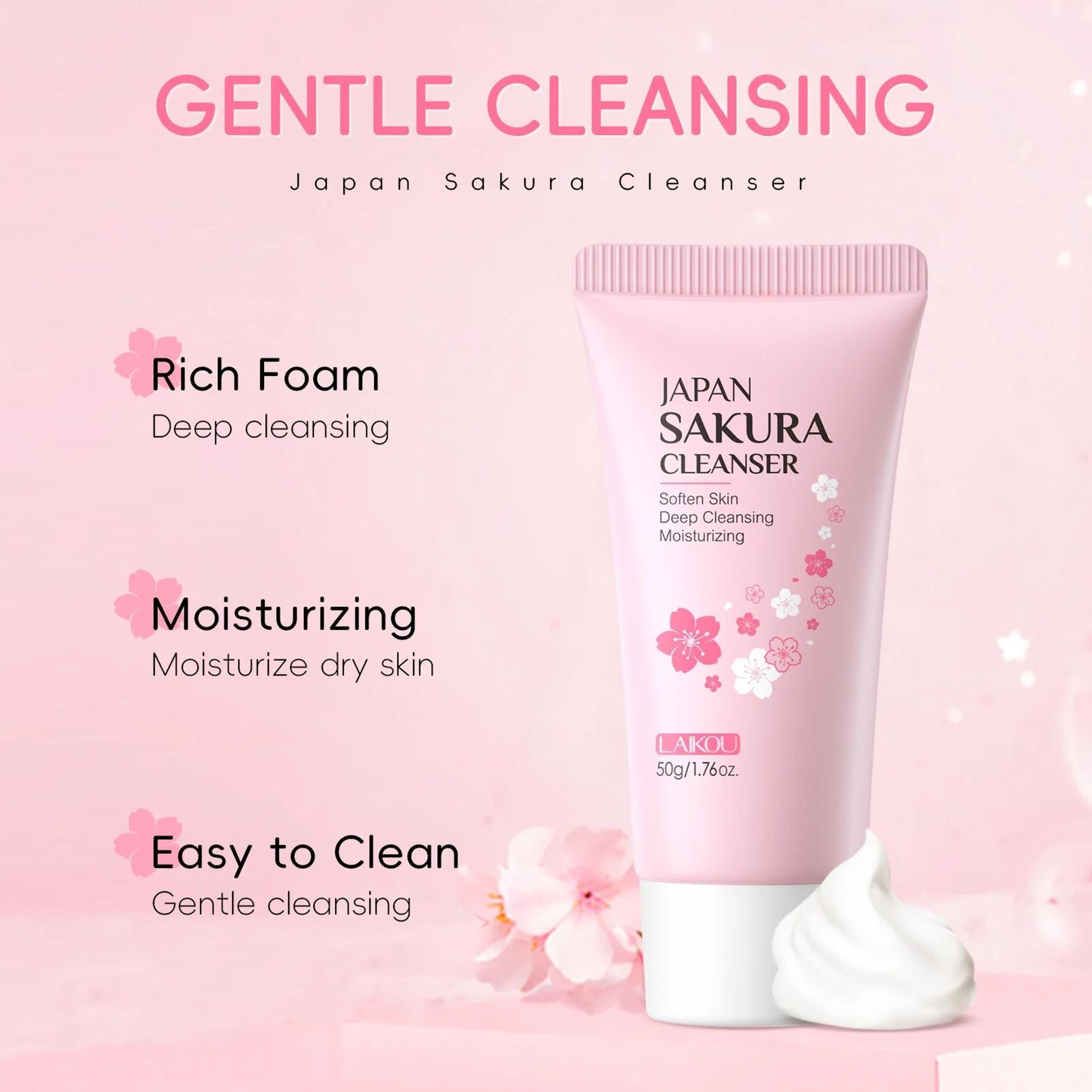 LAIKOU Sakura Gentle Facial Cleanser For Oil Control And Pore Care 3