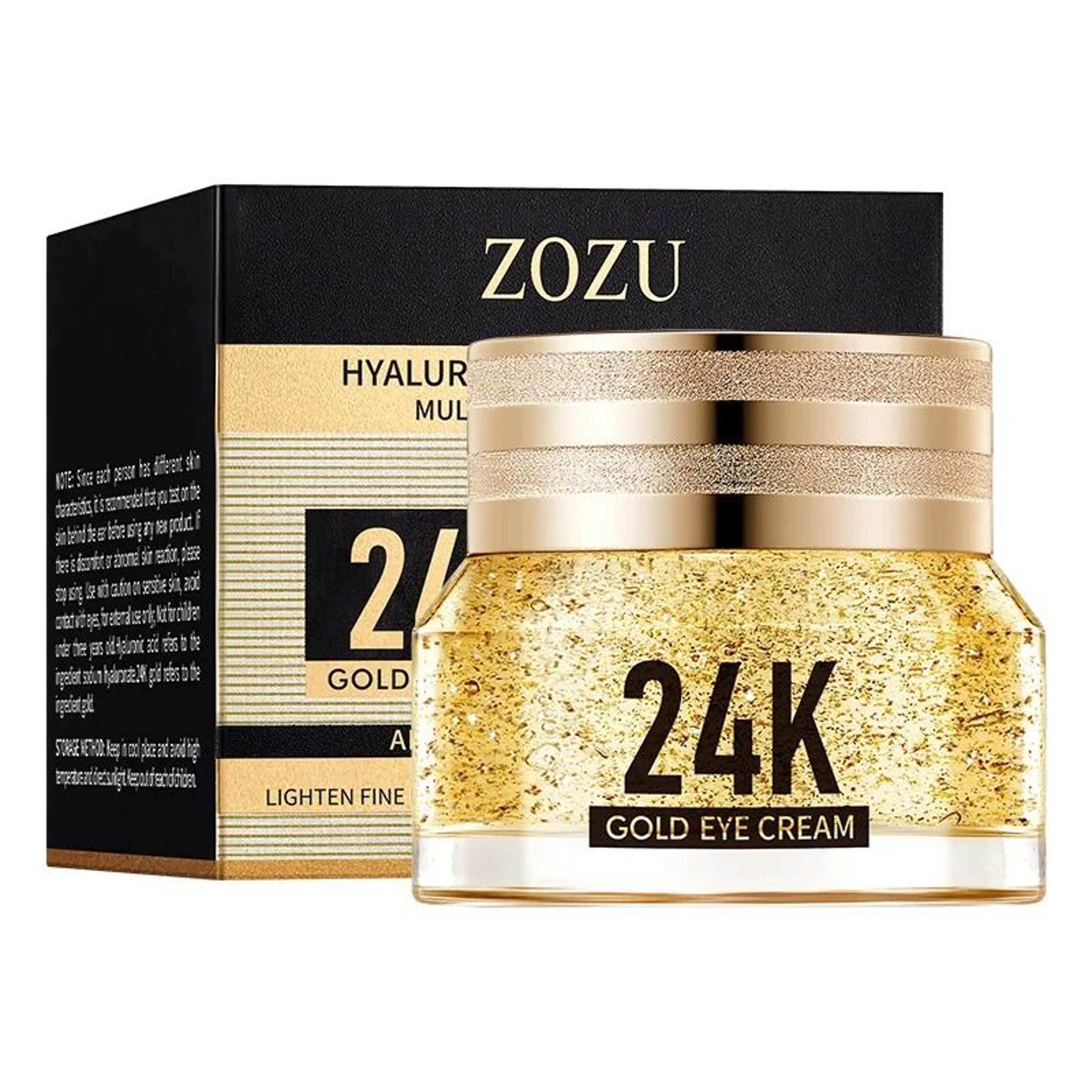 24K Gold Hyaluronic Acid Eye Cream  Anti Dark Circles  Firming Moisturizing Eye Treatment 0