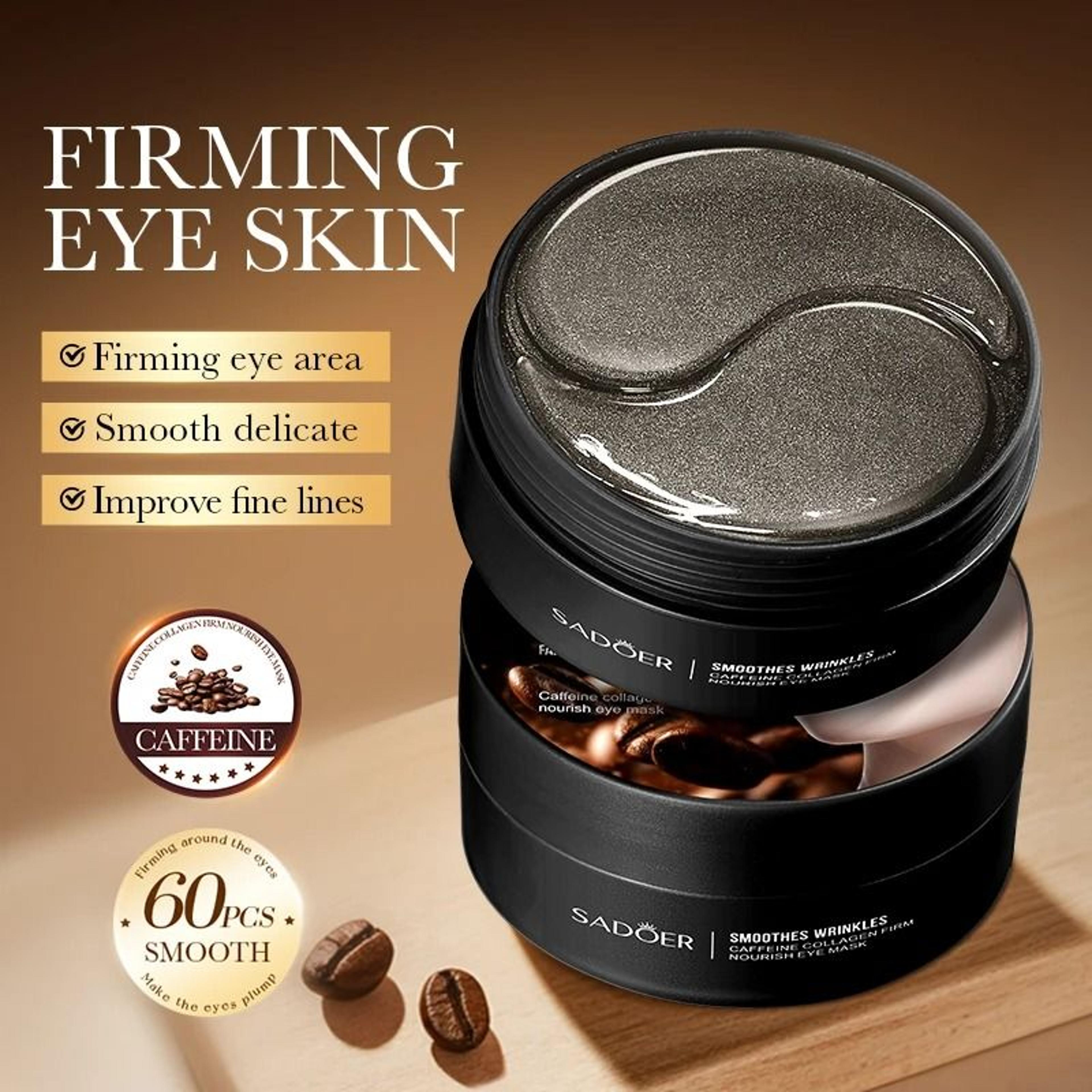 SADOER Caffeine Collagen Eye Mask 60pcs For Dark Circles And Wrinkle Care 7