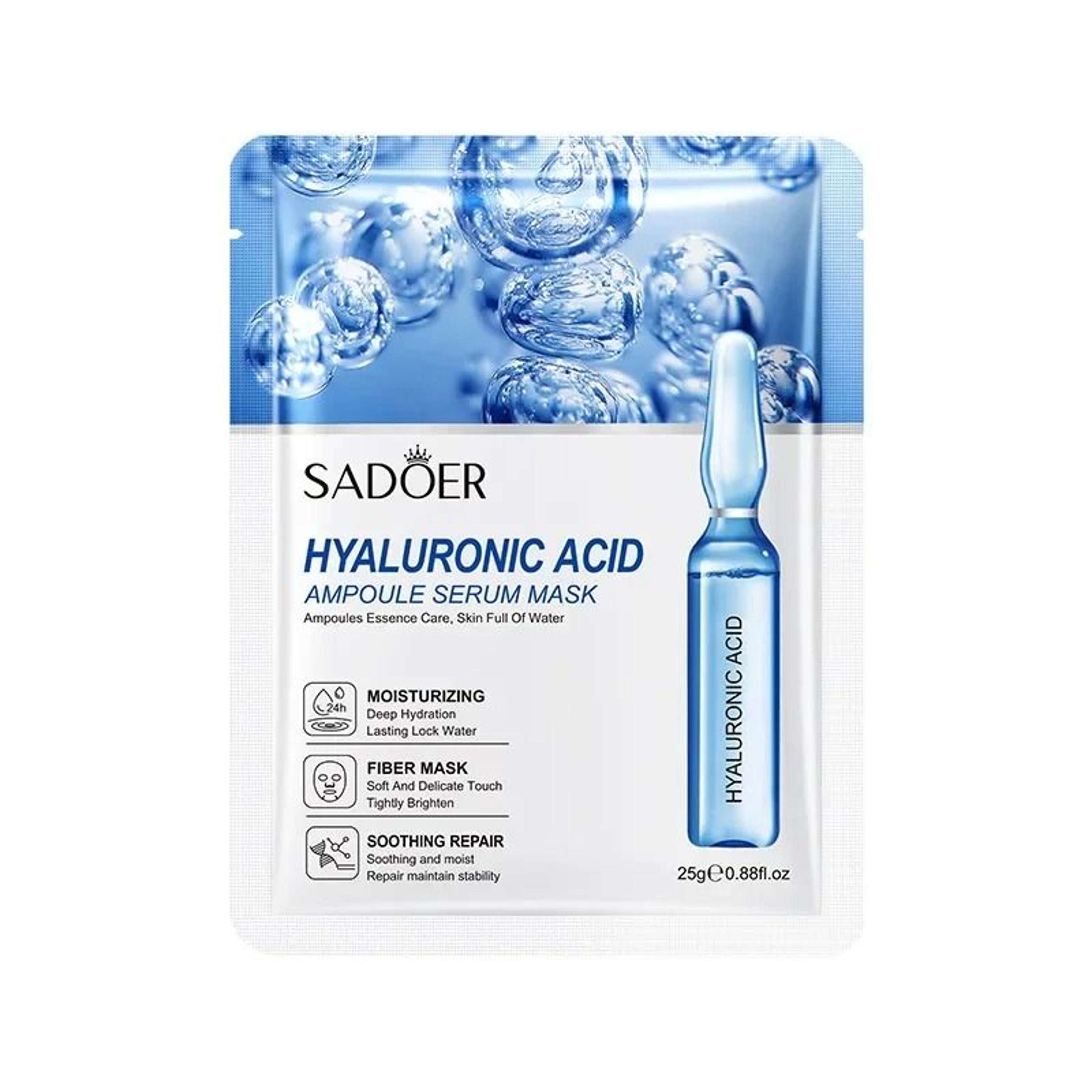 SADOER Hyaluronic Acid Firming And Hydrating Facial Mask 10pcs 1