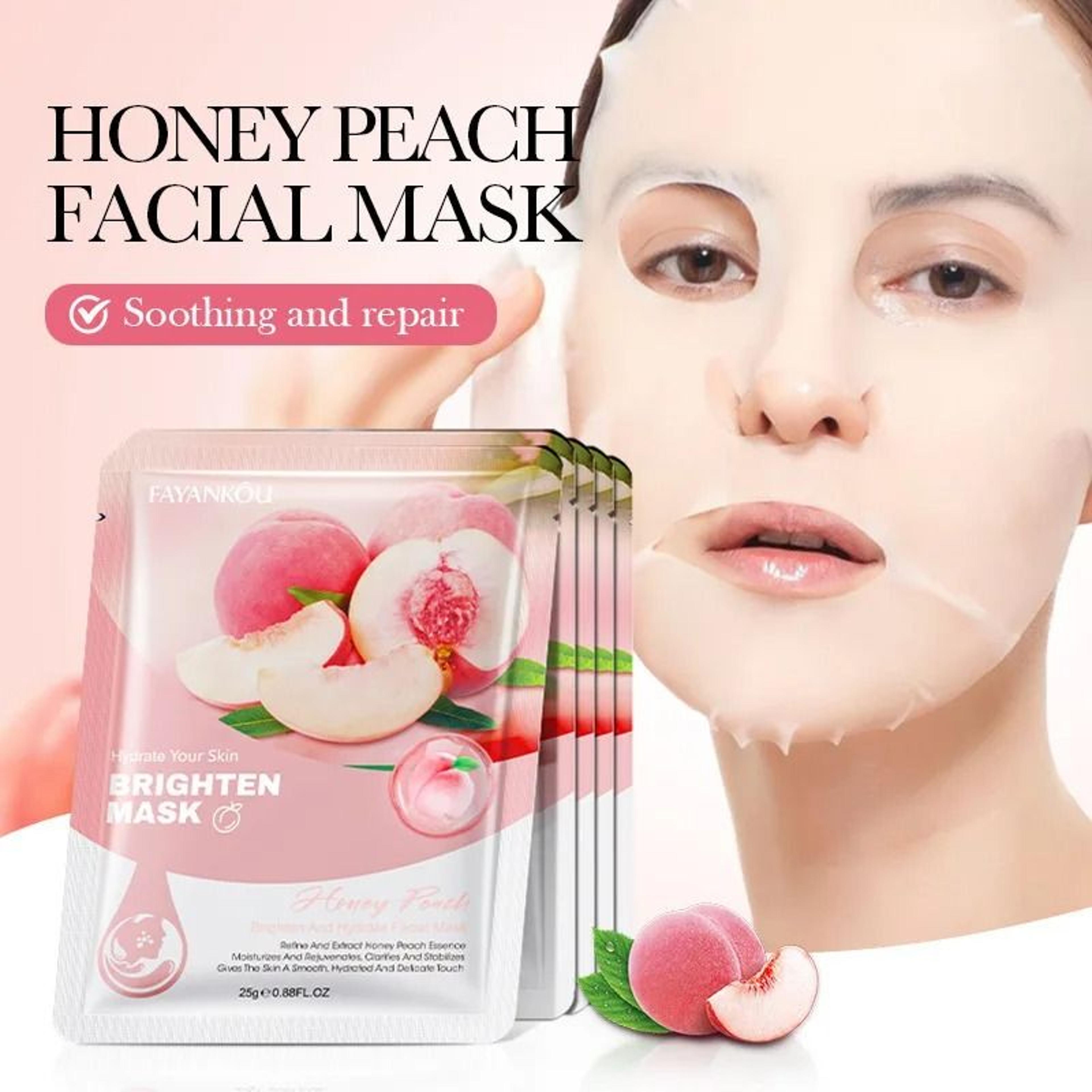 10pcs Fruit Extract Moisturizing And Brightening Facial Mask Set 4