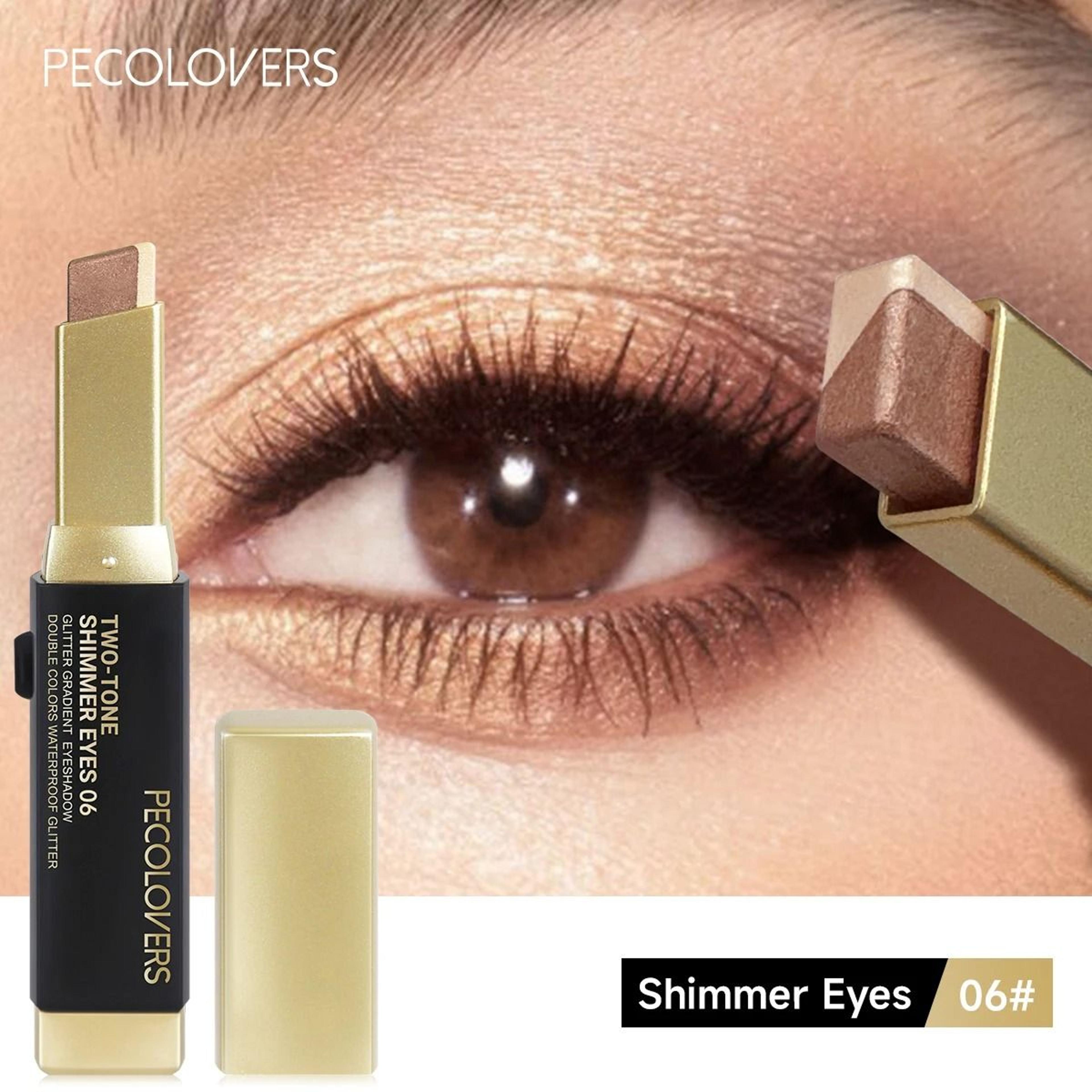 Dual Tone Pearlescent Eyeshadow Stick Waterproof Long Lasting 6