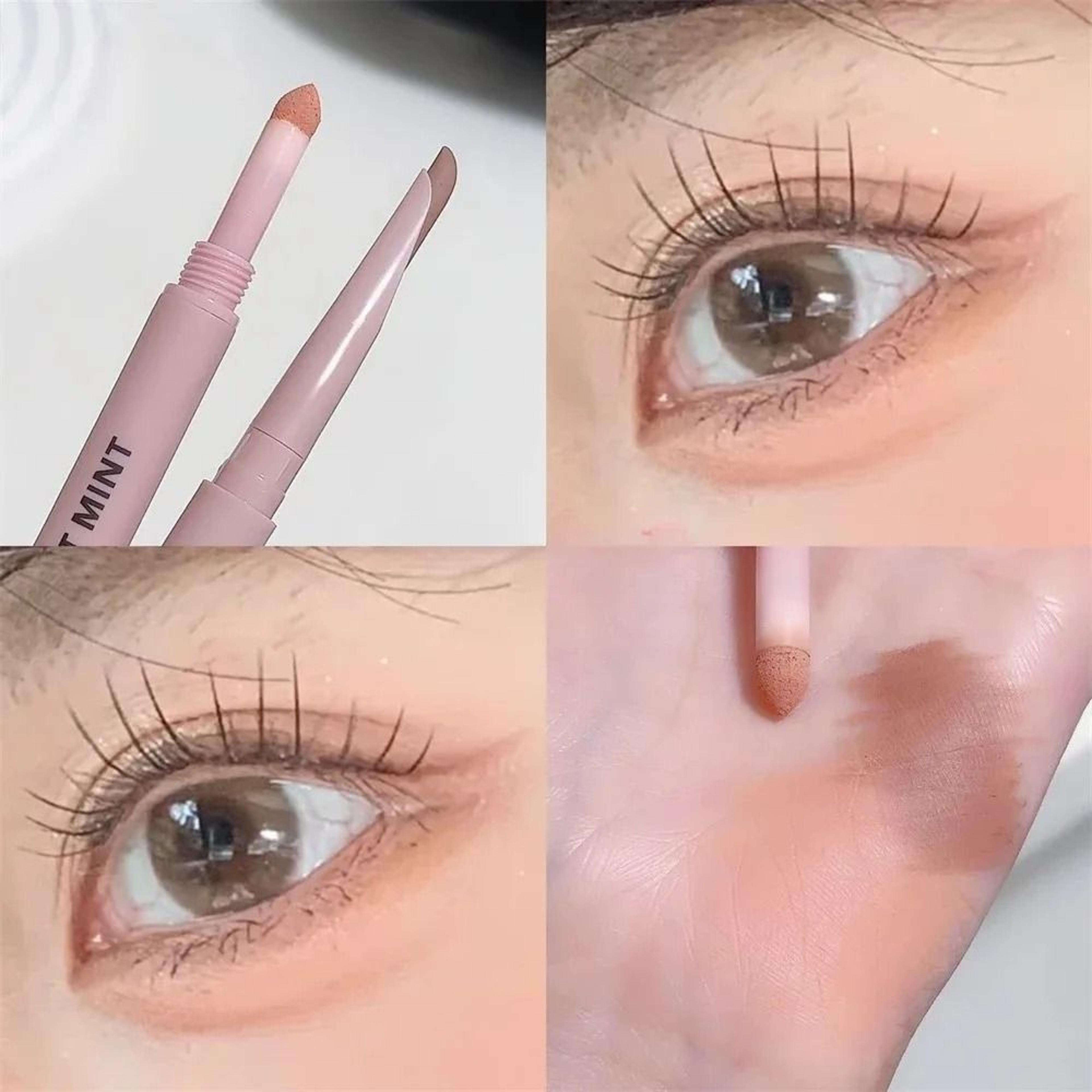 Double End Aegyo Sal Eyeliner Pencil Diamond Glitter Matte Highlighter 2