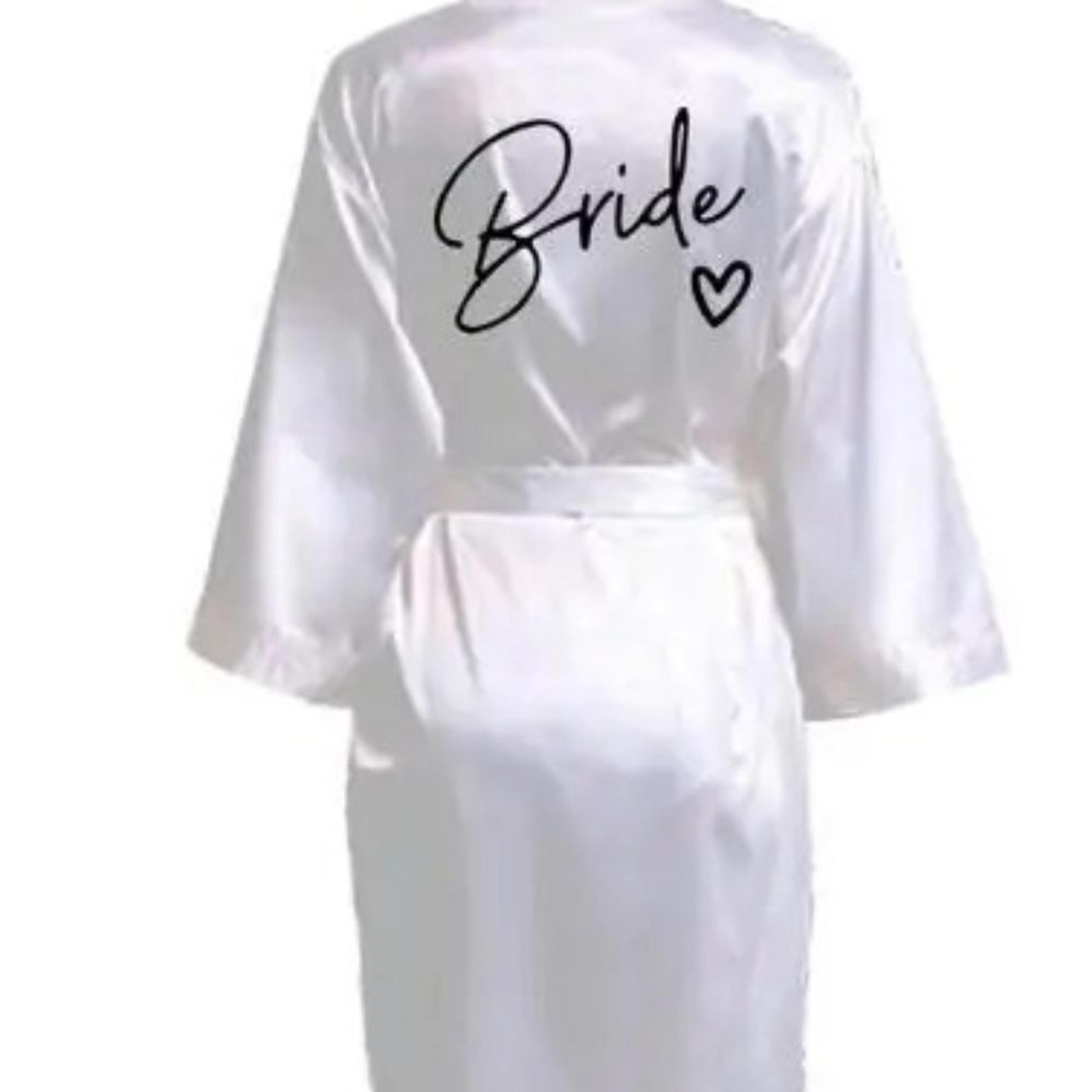 Team Bride Satin Kimono Robe For Wedding Party 1