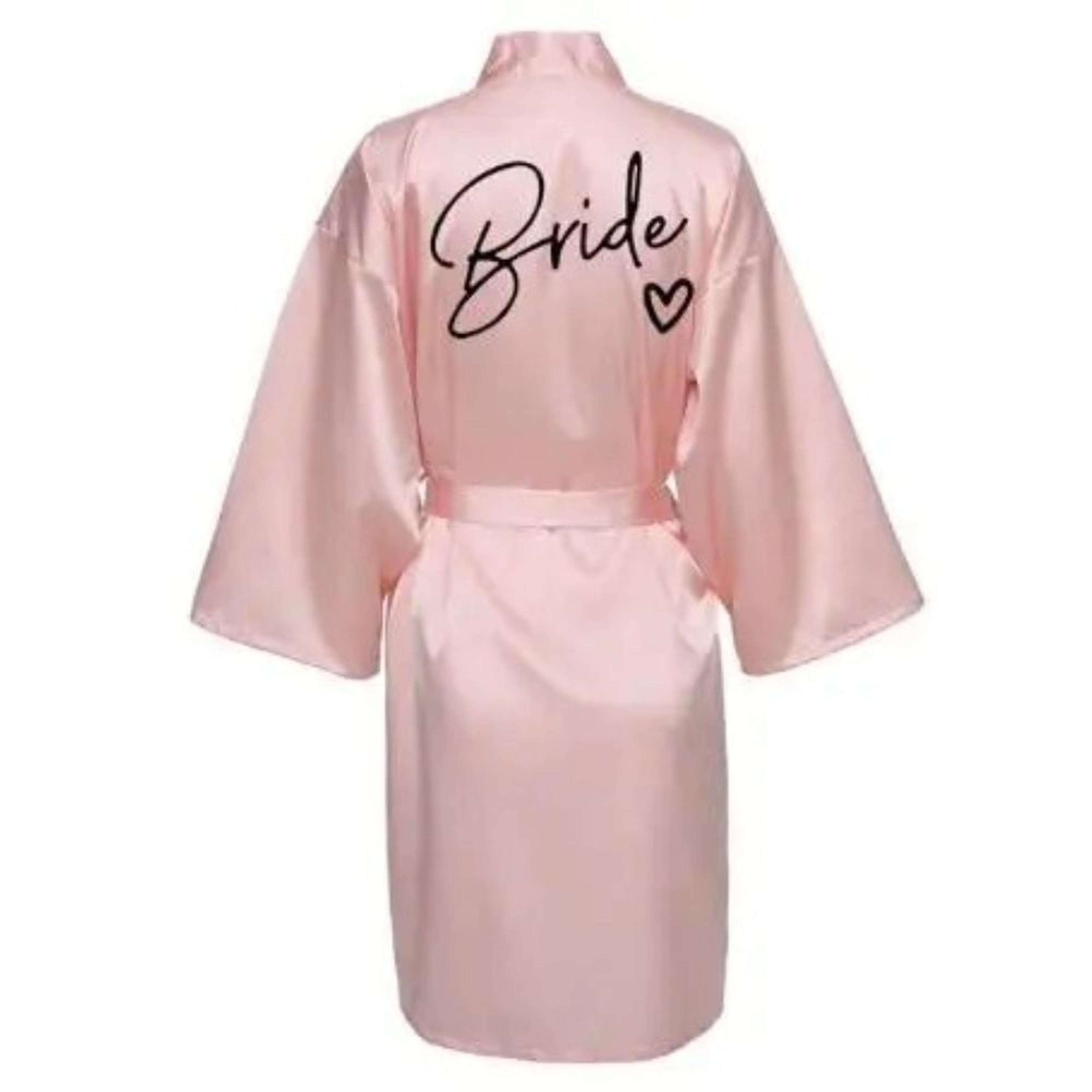 Team Bride Satin Kimono Robe For Wedding Party 4