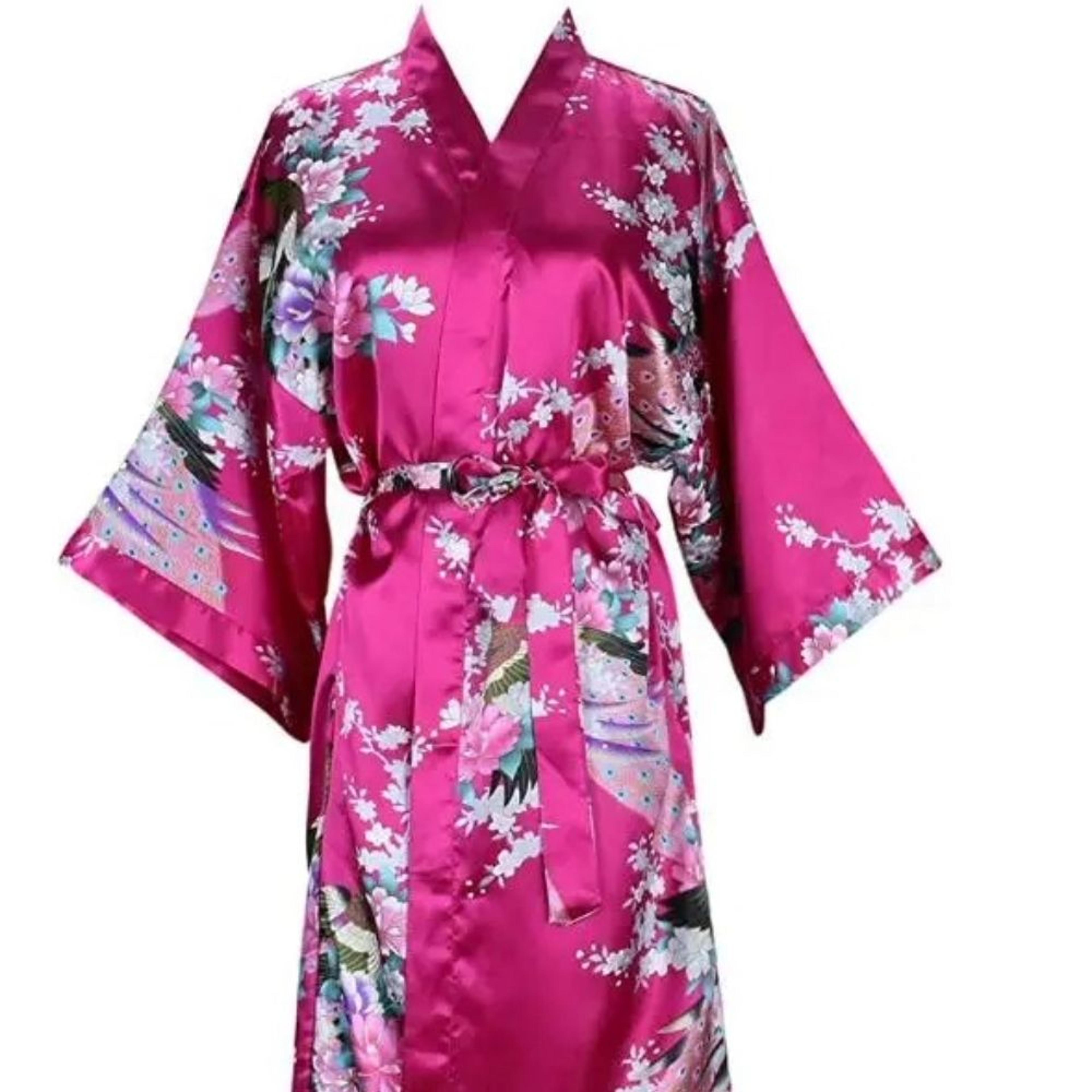 Floral Satin Kimono Robe For Bride And Bridesmaid 1