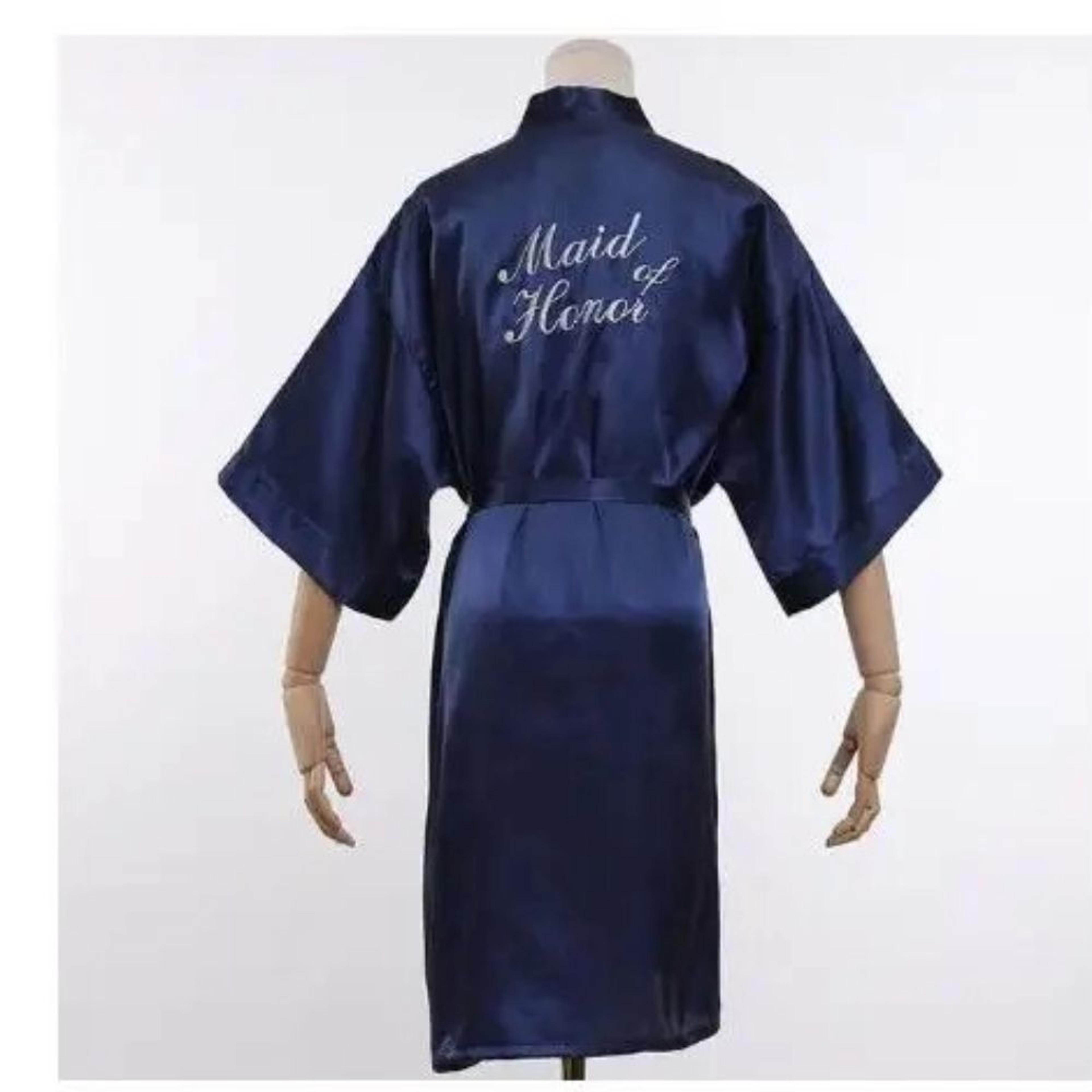 Floral Bride Bridesmaid Short Kimono Robe For Wedding Party 1