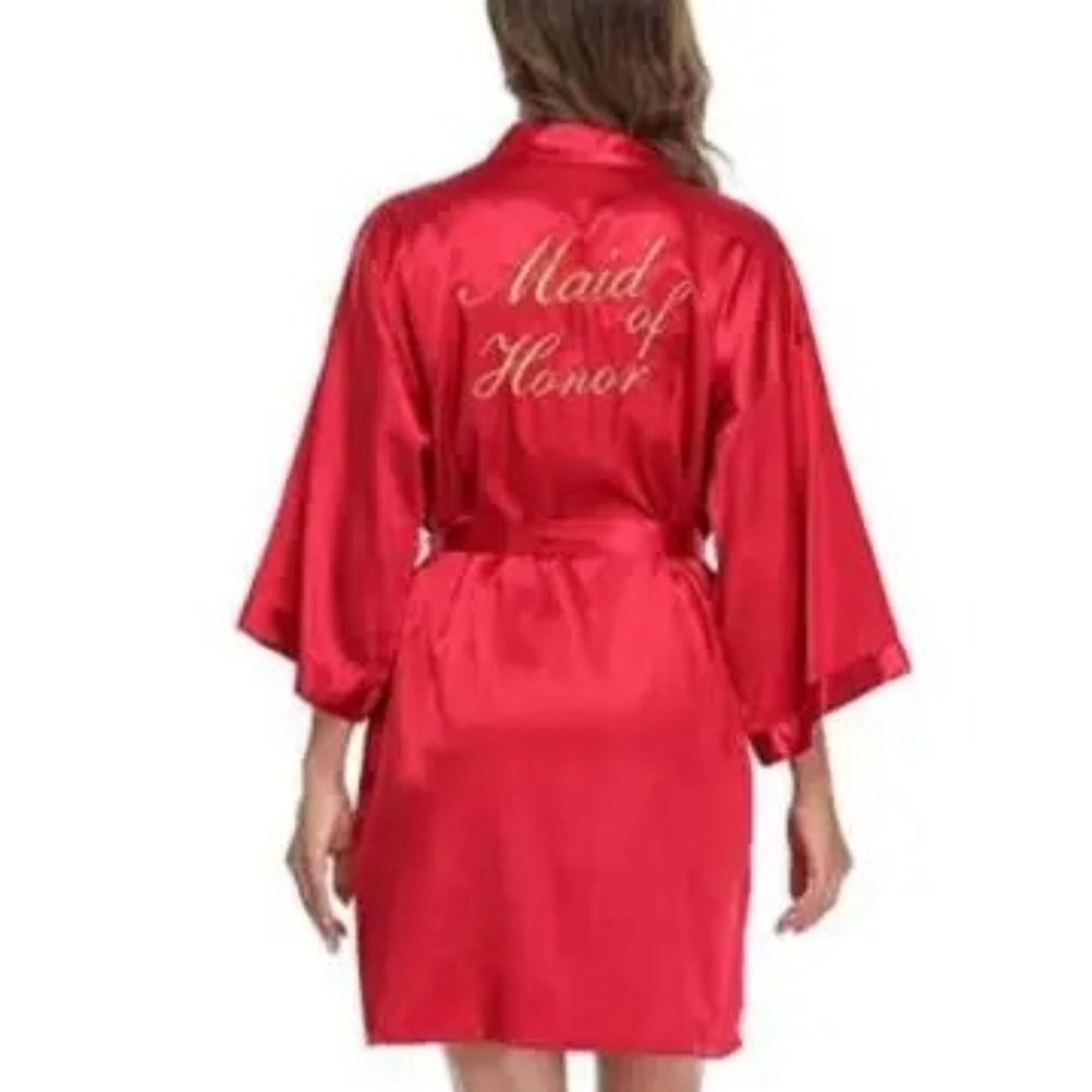 Floral Bride Bridesmaid Short Kimono Robe For Wedding Party 9