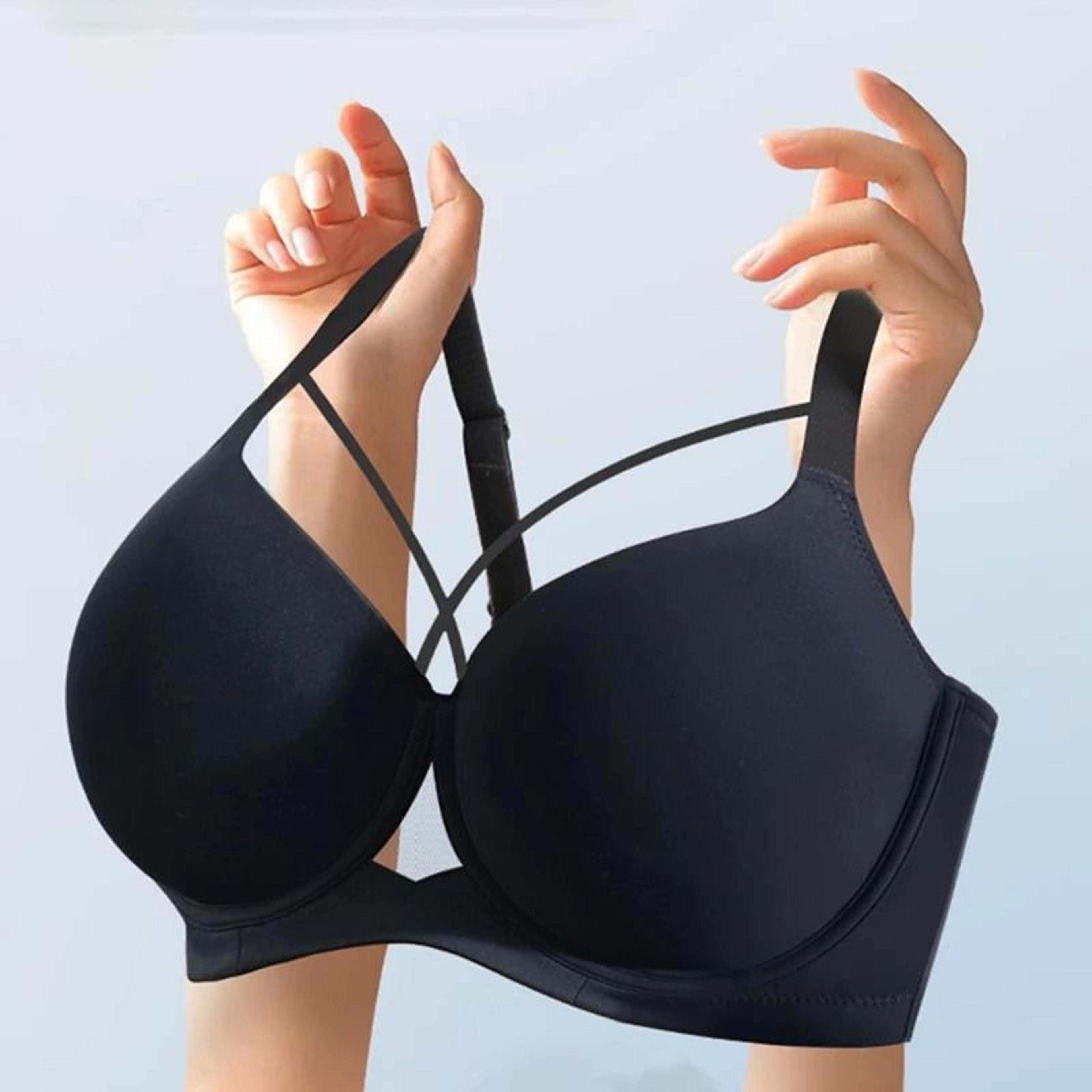 Large Size Seamless Push Up Lingerie Bra Wireless Anti Sagging Support 6