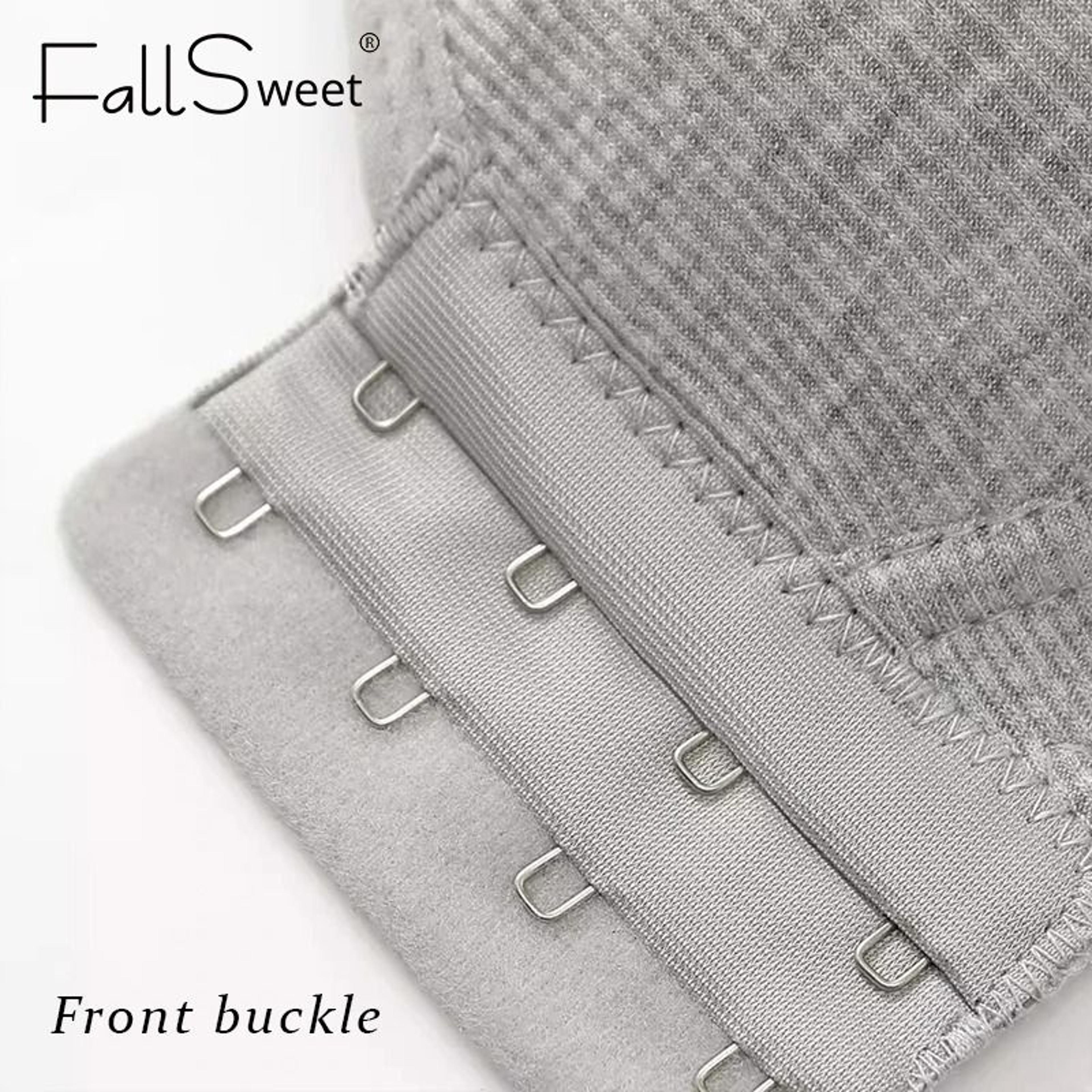 Fallsweet Seamless Front Closure Wire Free Push Up Bralette Full Coverage 8