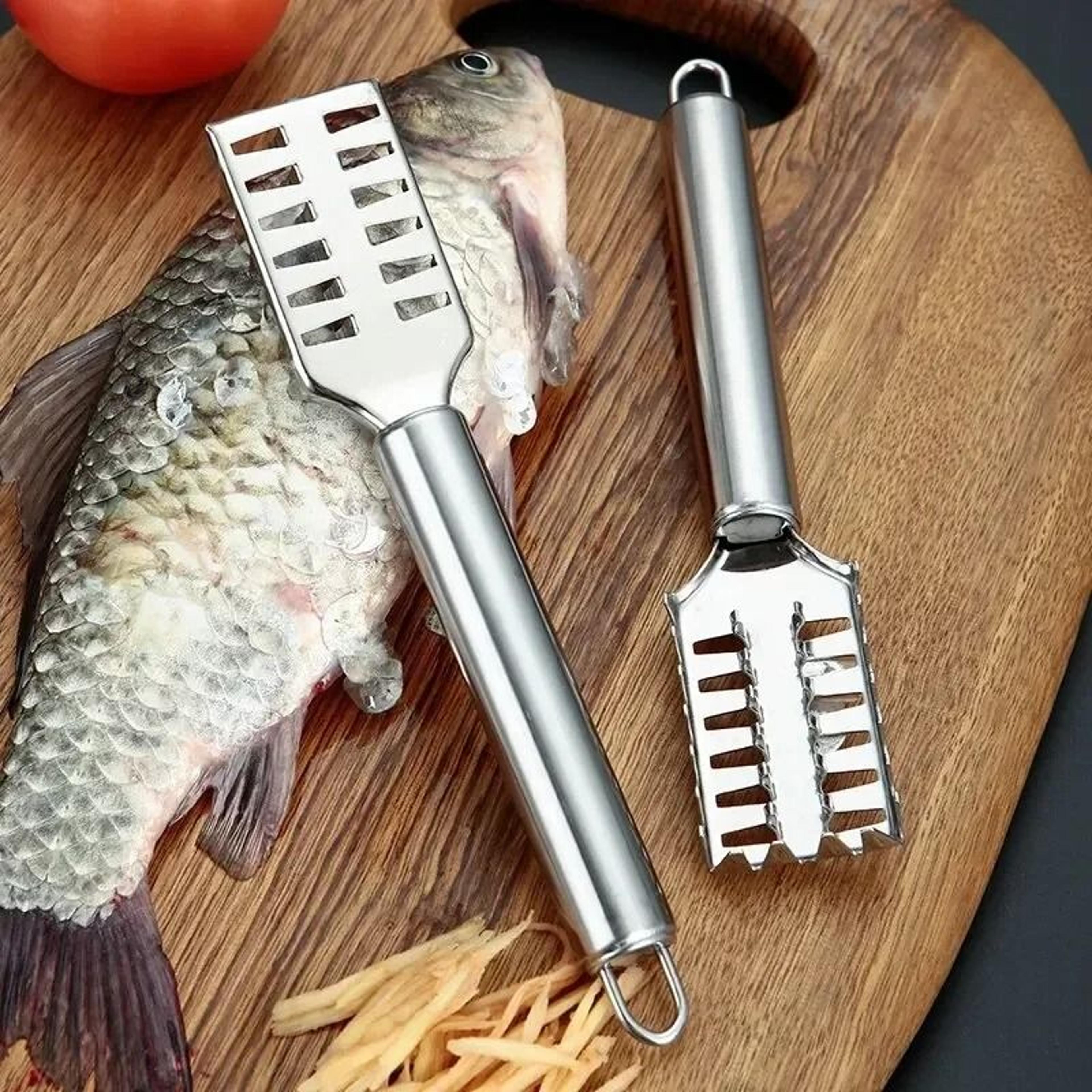 AquaClean Stainless Steel Fish Scale Scraper And Fillet Knife Tool 4