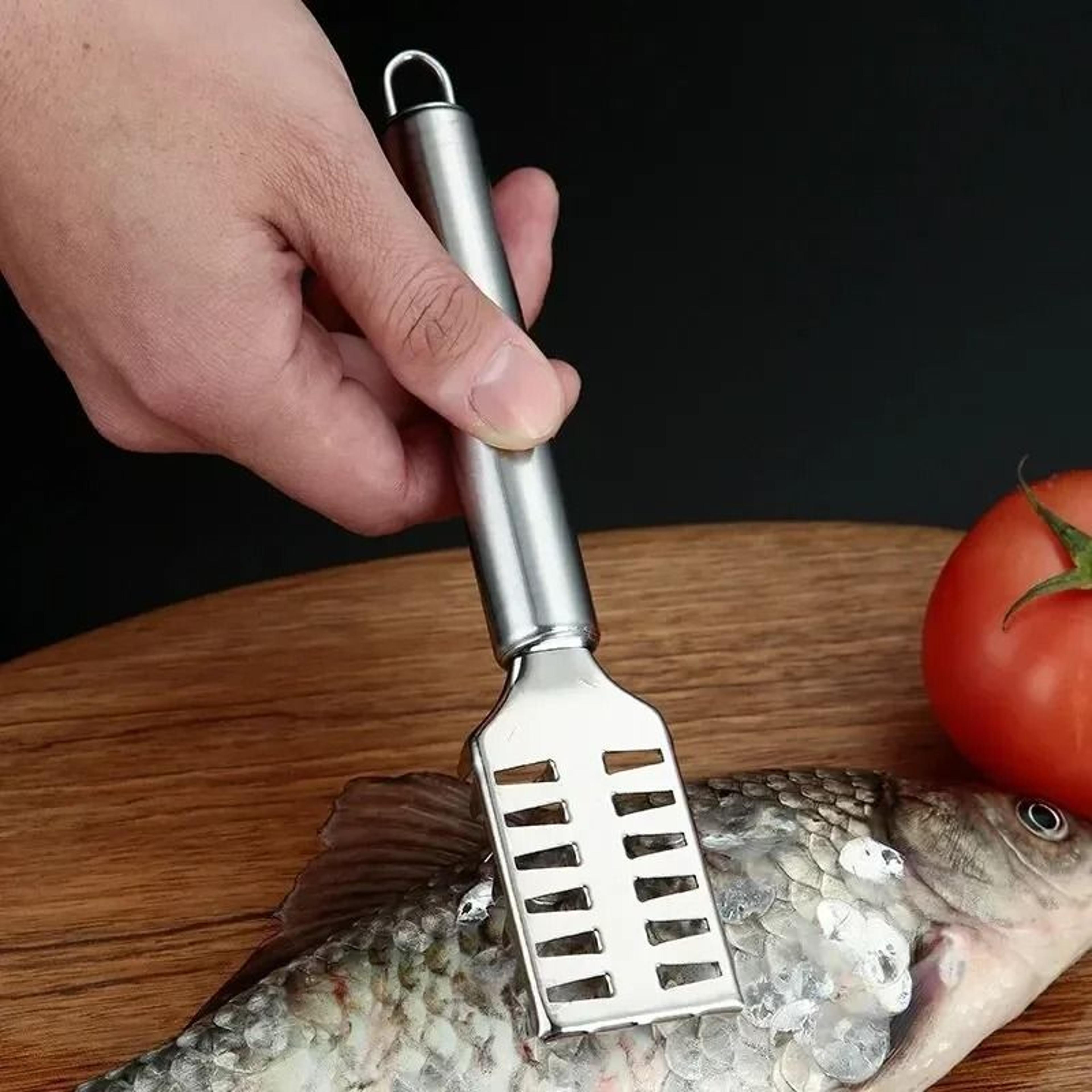 AquaClean Stainless Steel Fish Scale Scraper And Fillet Knife Tool 6