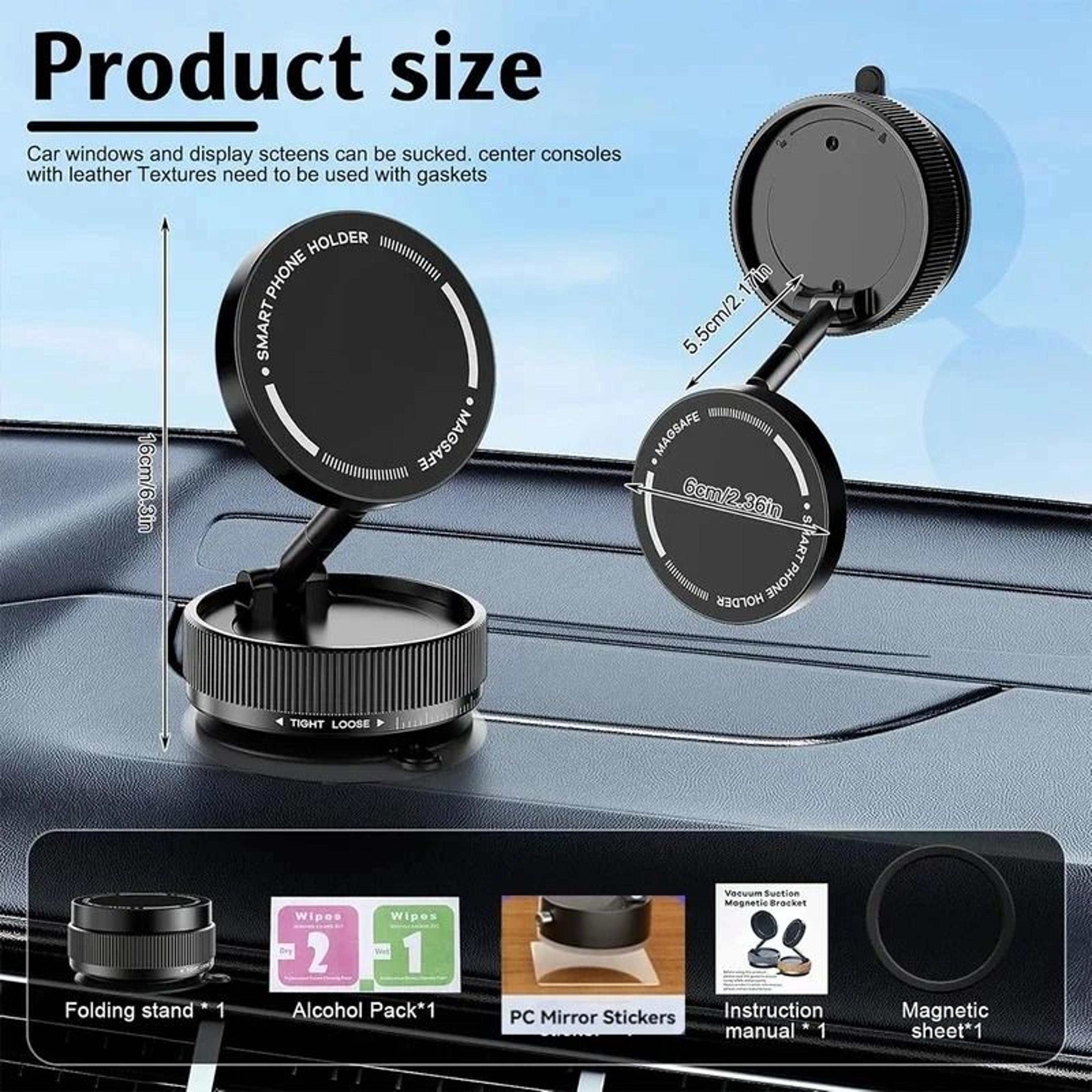 UltraGrip 360 Vacuum Magnetic Car Phone Holder For MagSafe 13