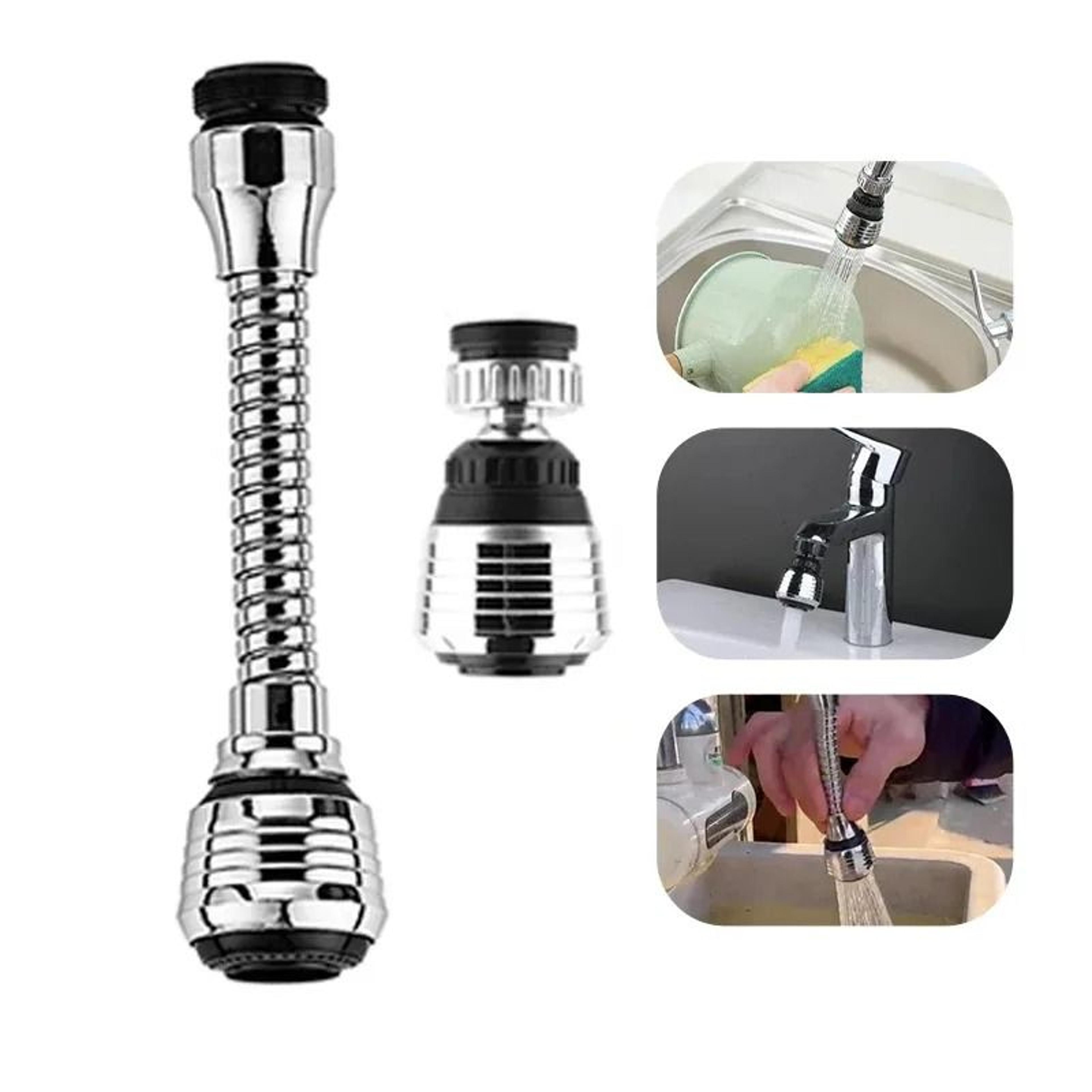 AquaFlex 360 Degree Rotating Faucet Aerator Anti Splash Extender 5