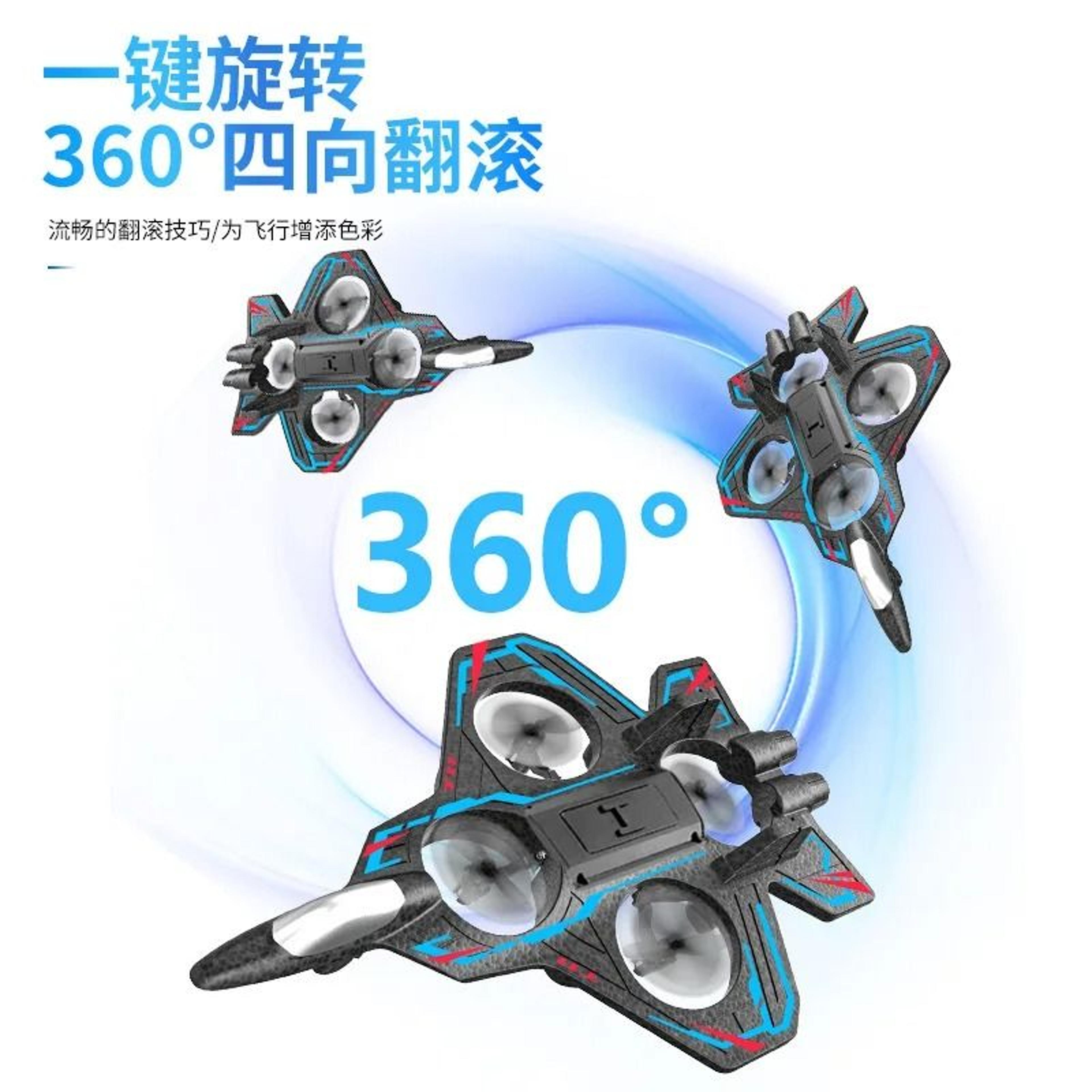 Remote Control Fighter Plane 24G Stunt Foam RC Jet With Lights 9