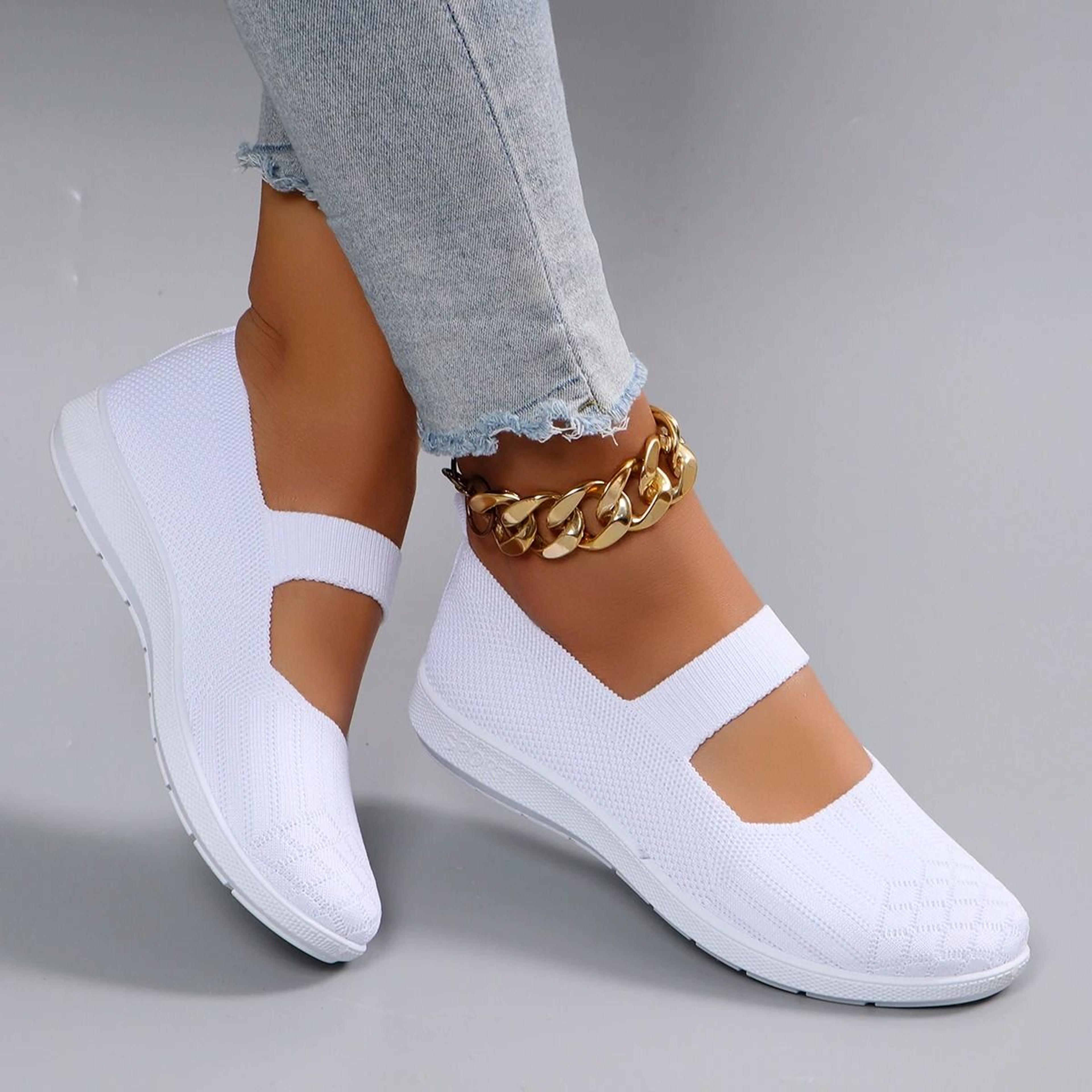 Womens Breathable Lightweight Casual Sports Shoes Non Slip Flat Sneakers 1