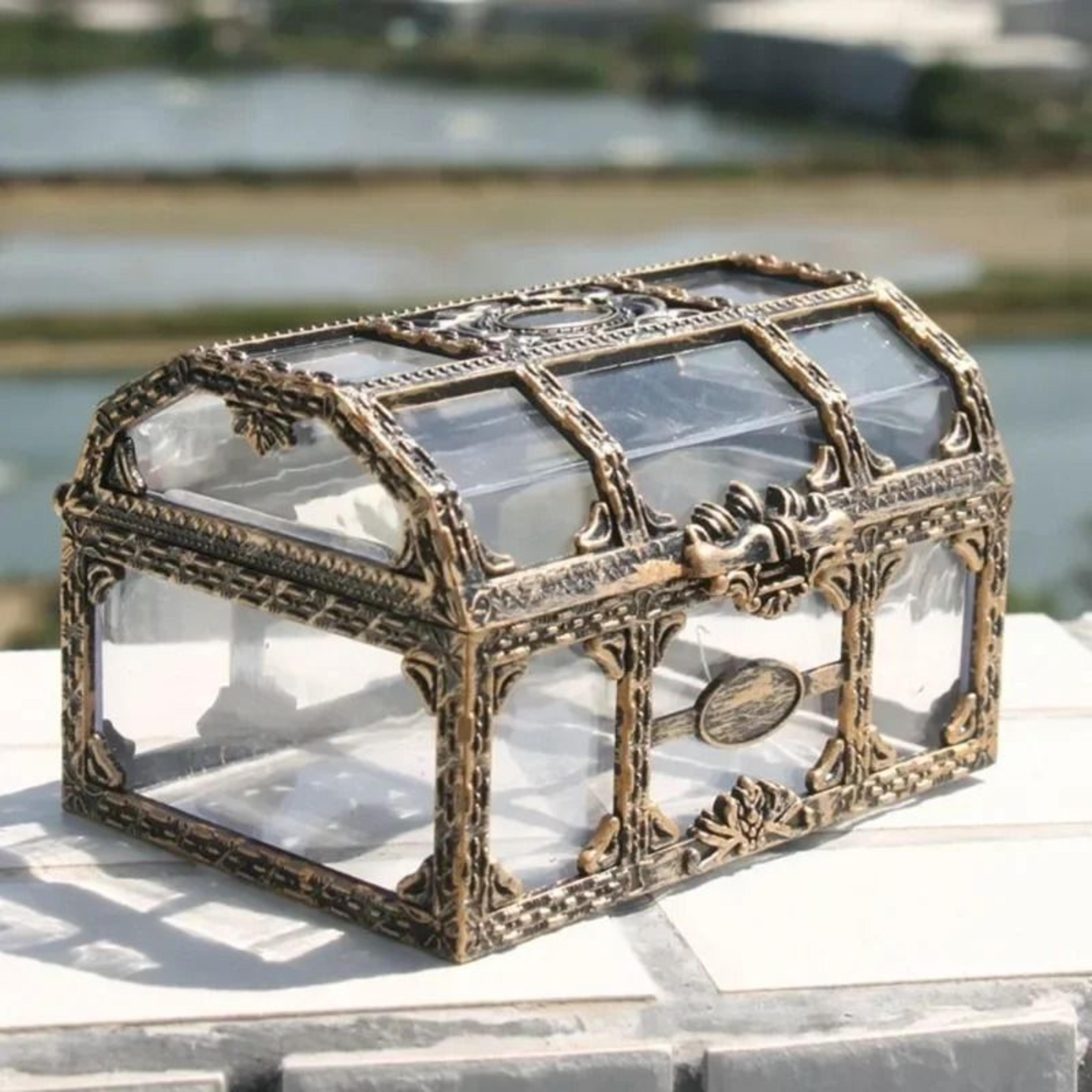 Transparent Pirate Treasure Jewelry Storage Chest Box 8