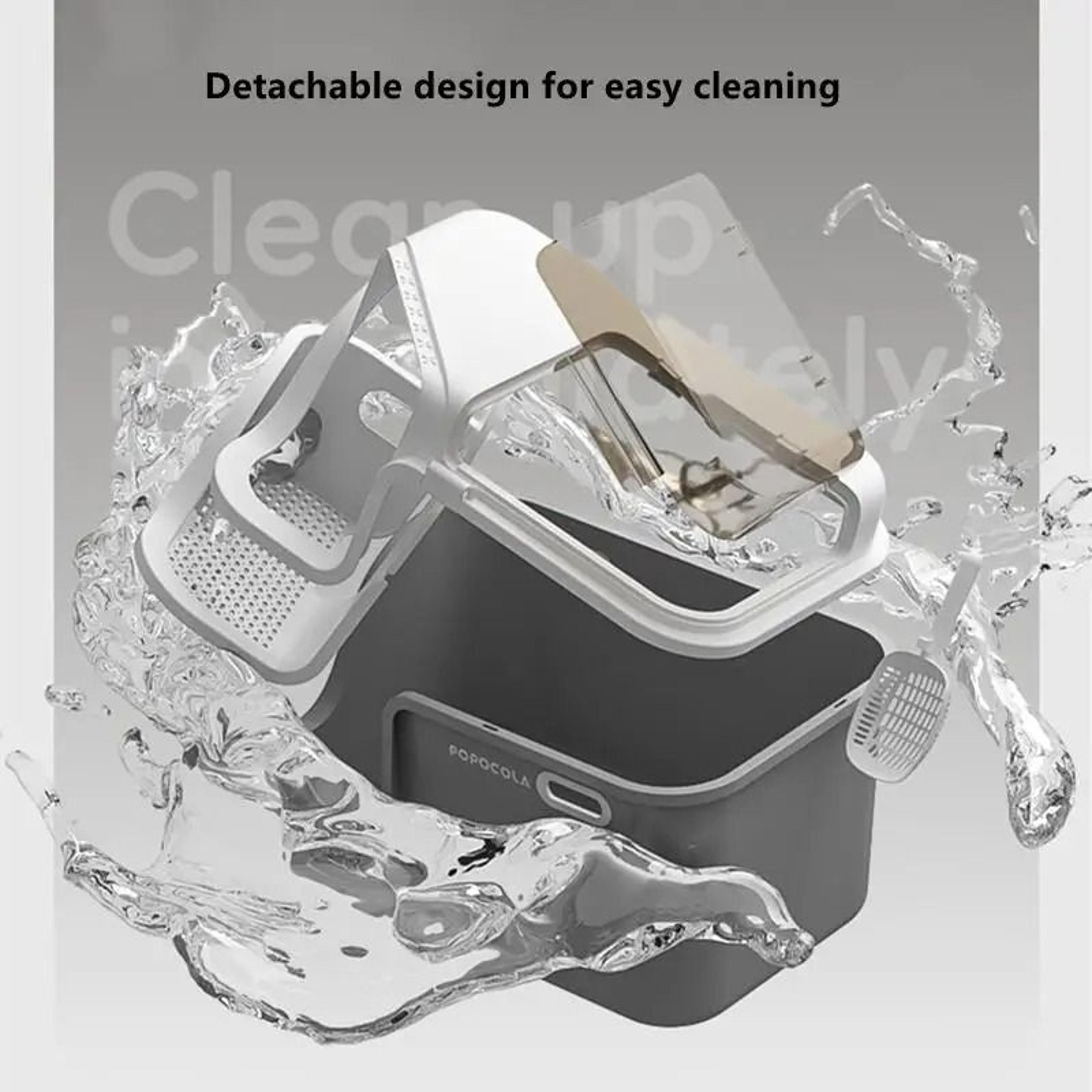 Large Enclosed Cat Litter Box With Corridor Design And Lid 3