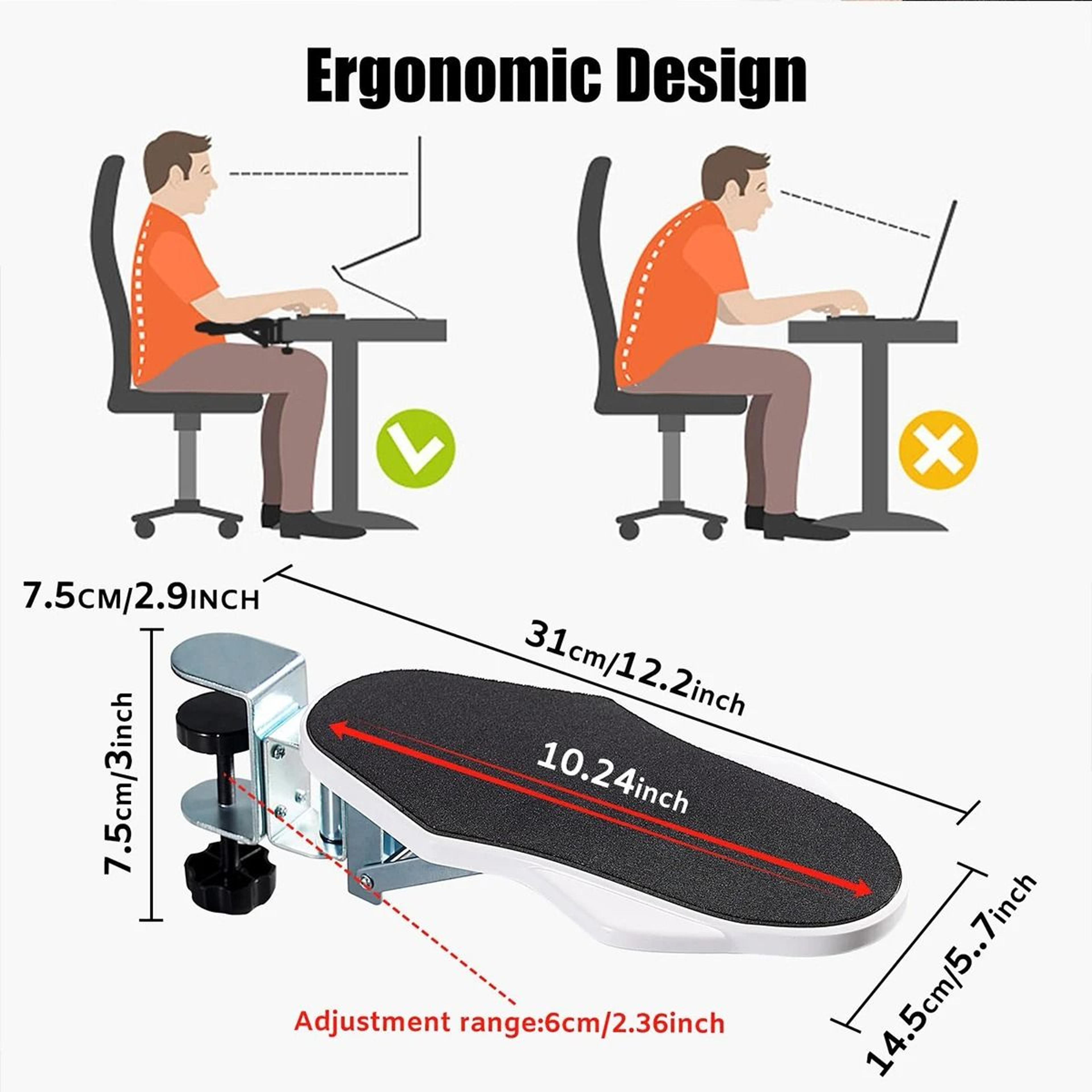 Adjustable Computer Arm Support Bracket With Rotating Desk Extension 7