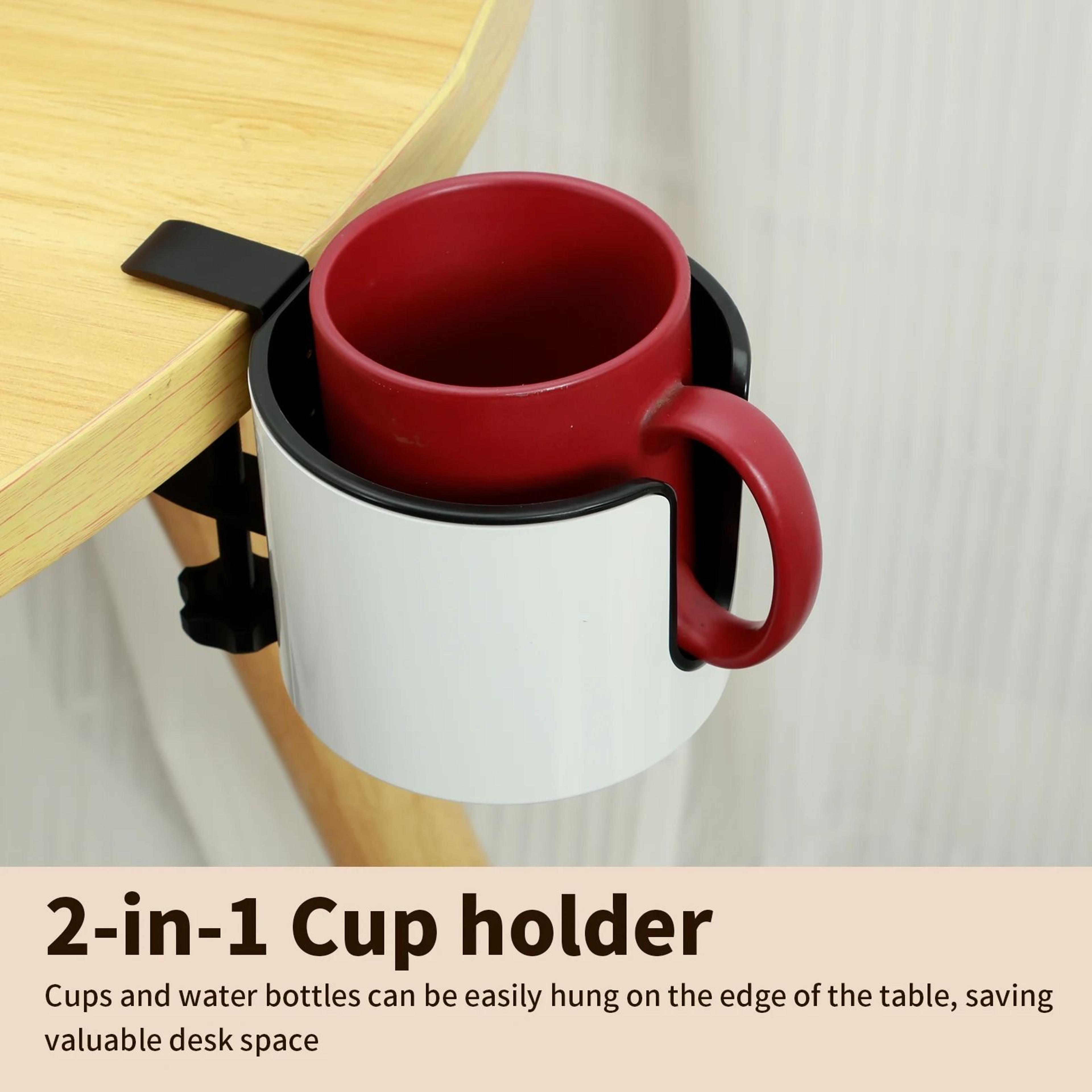 2 In 1 Headphone Holder Desk Clamp With Cup Holder Rack 8