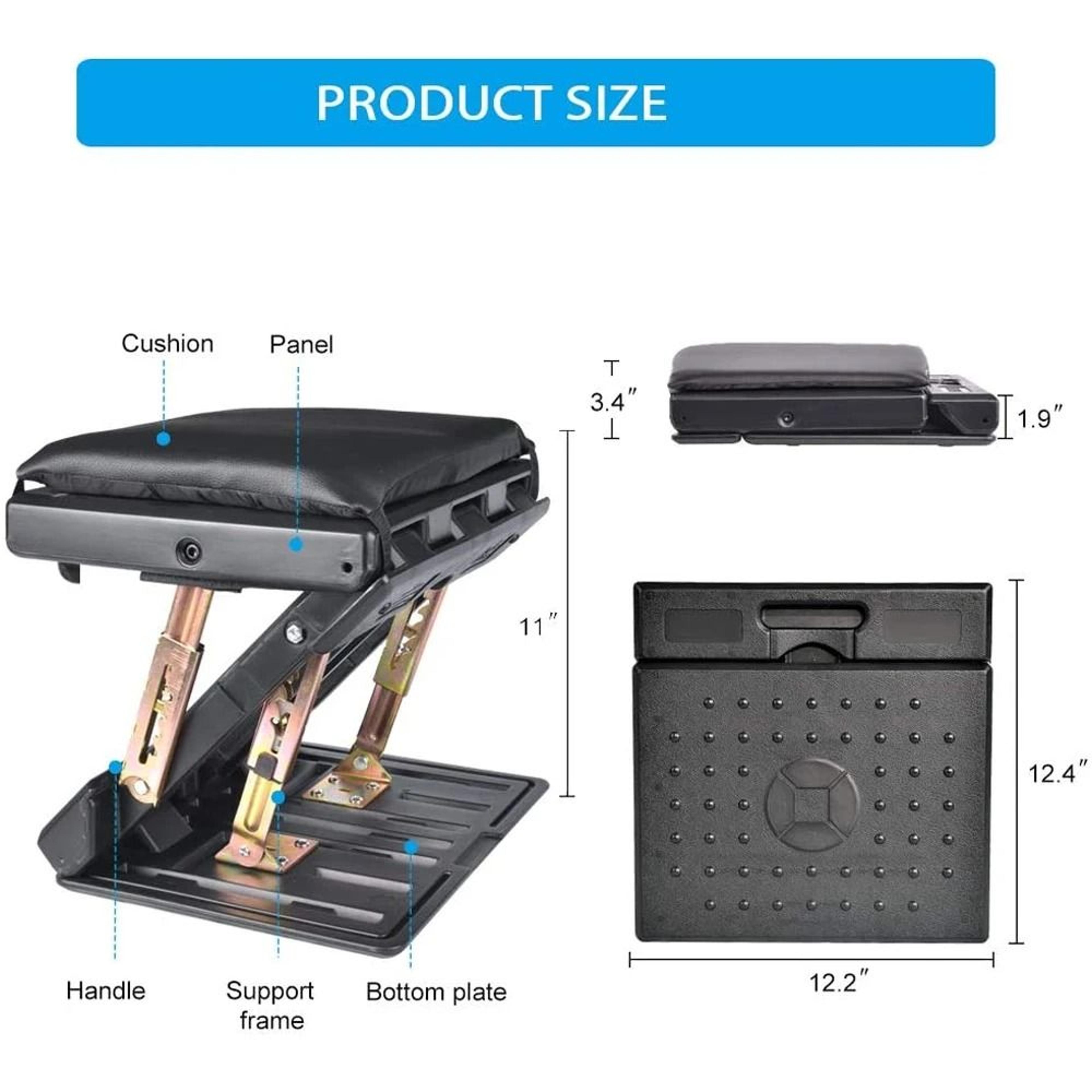 Adjustable Ergonomic Footrest With Massaging Beads And Soft Pad 5