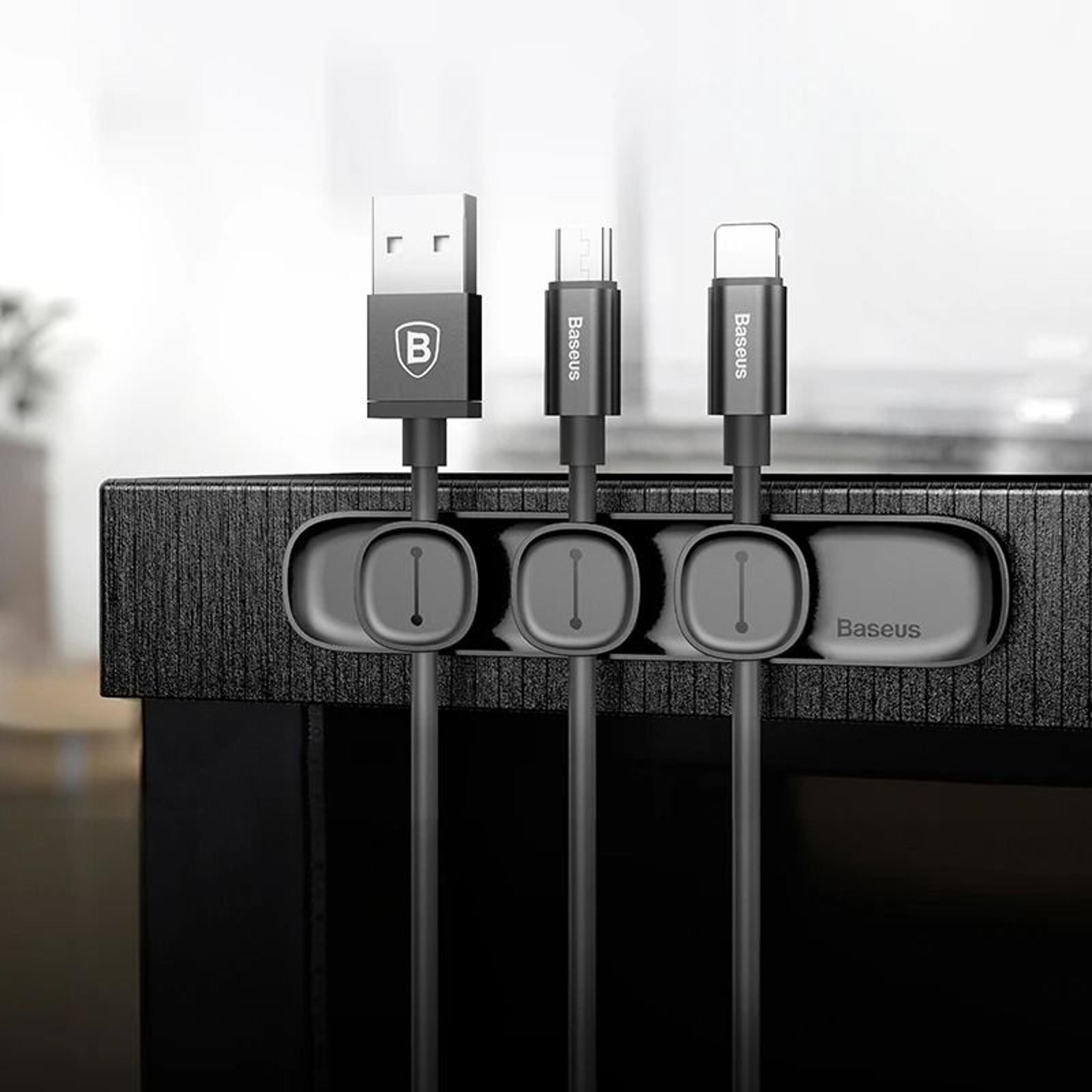 Baseus Magnetic Cable Clip Desktop Organizer For USB And Charging Cables 8