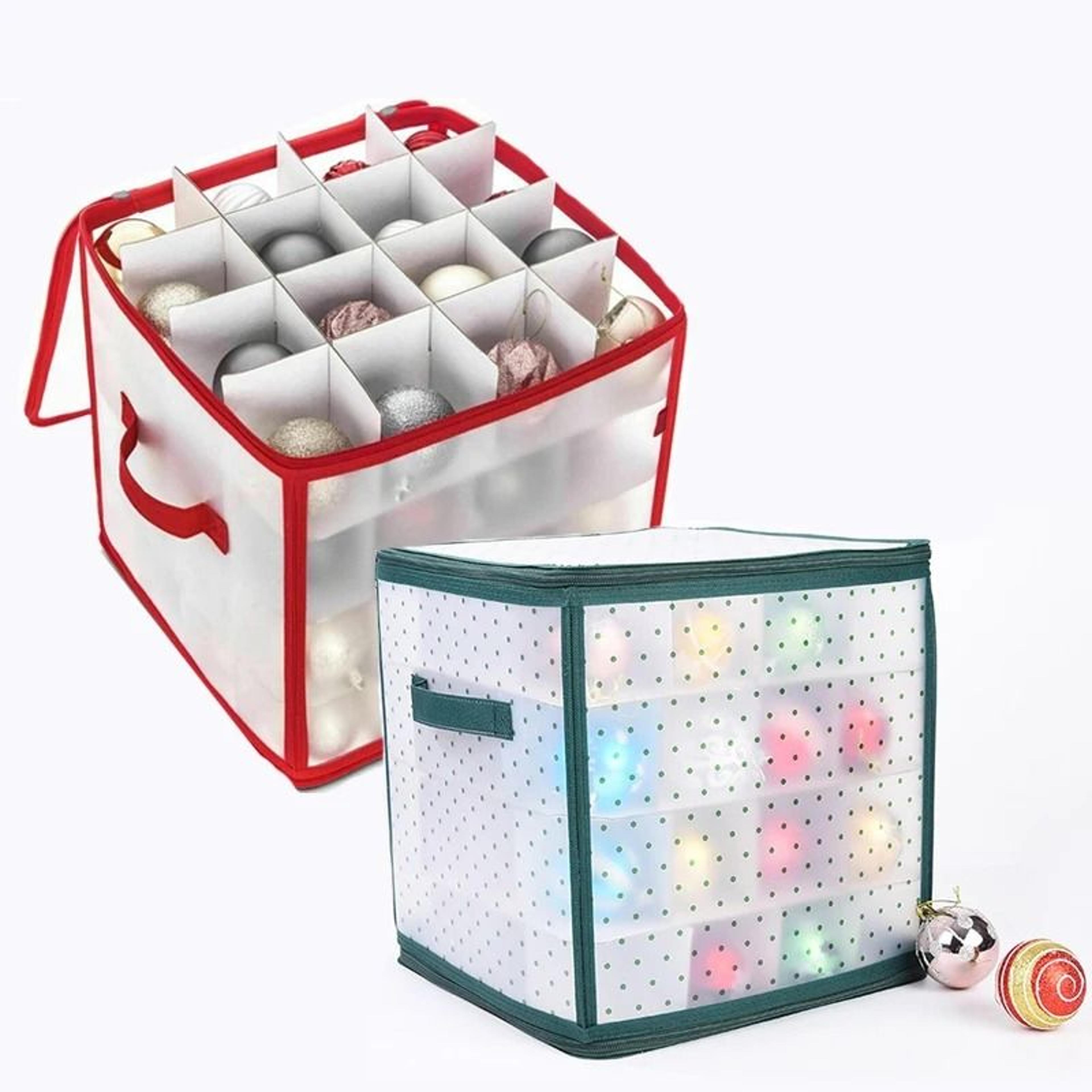 64 Grid Foldable Christmas Ball Storage Organizer Box 0