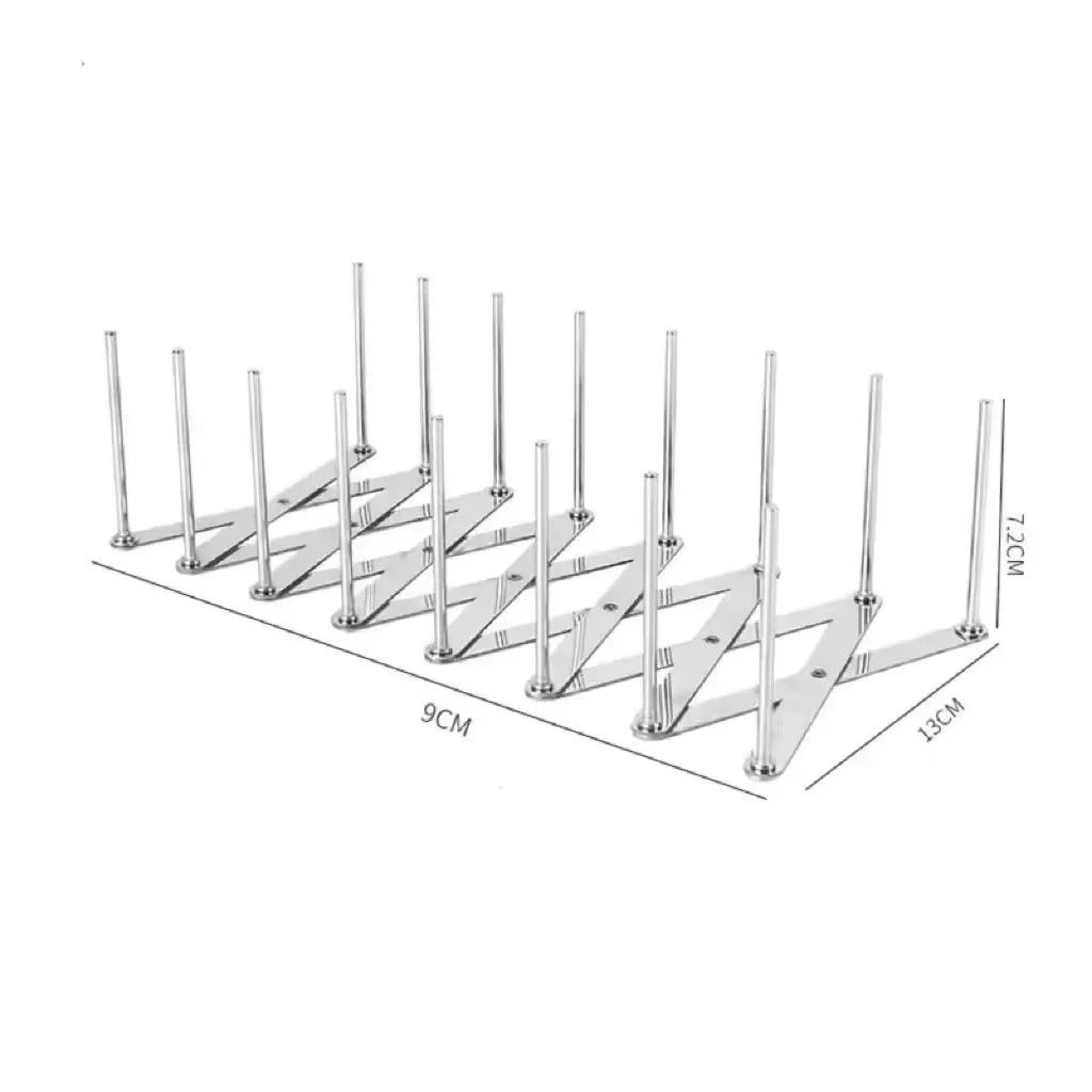 Adjustable Stainless Steel Retractable Pot Lid And Plate Storage Rack 2