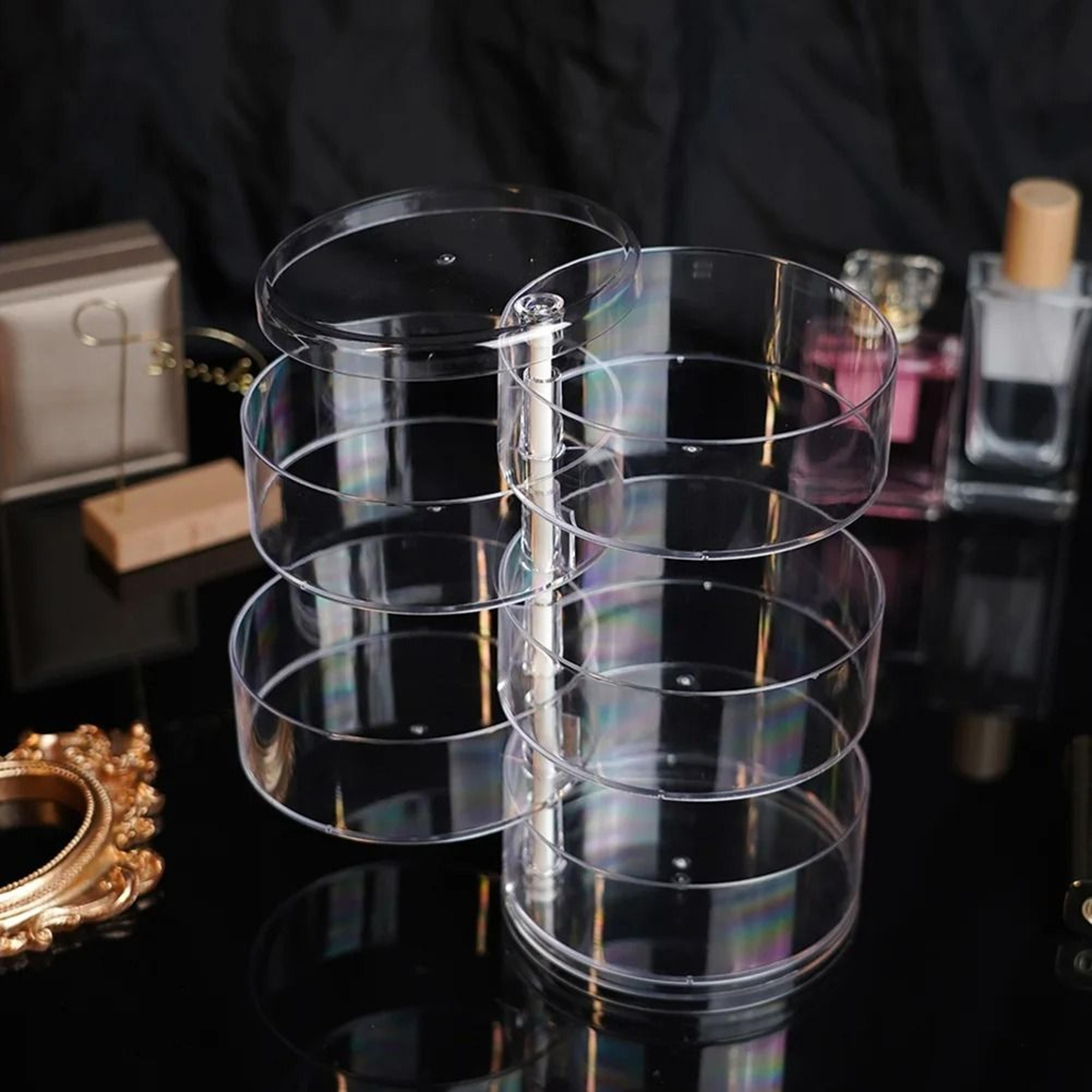 360 Degree Rotating Jewelry Storage Box With Cover 7