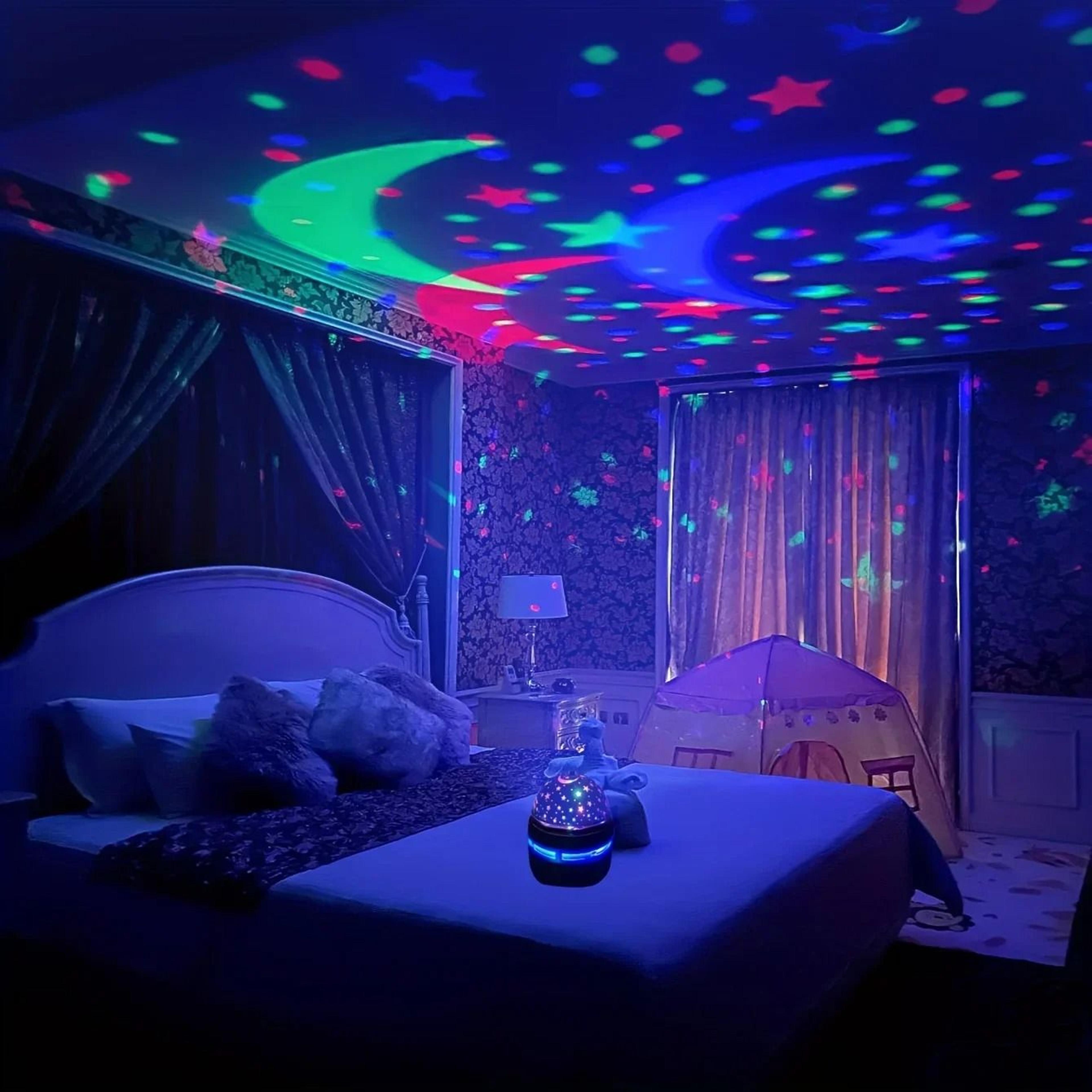USB LED Starry Sky Projector Lamp With Moon And Star Effects 6