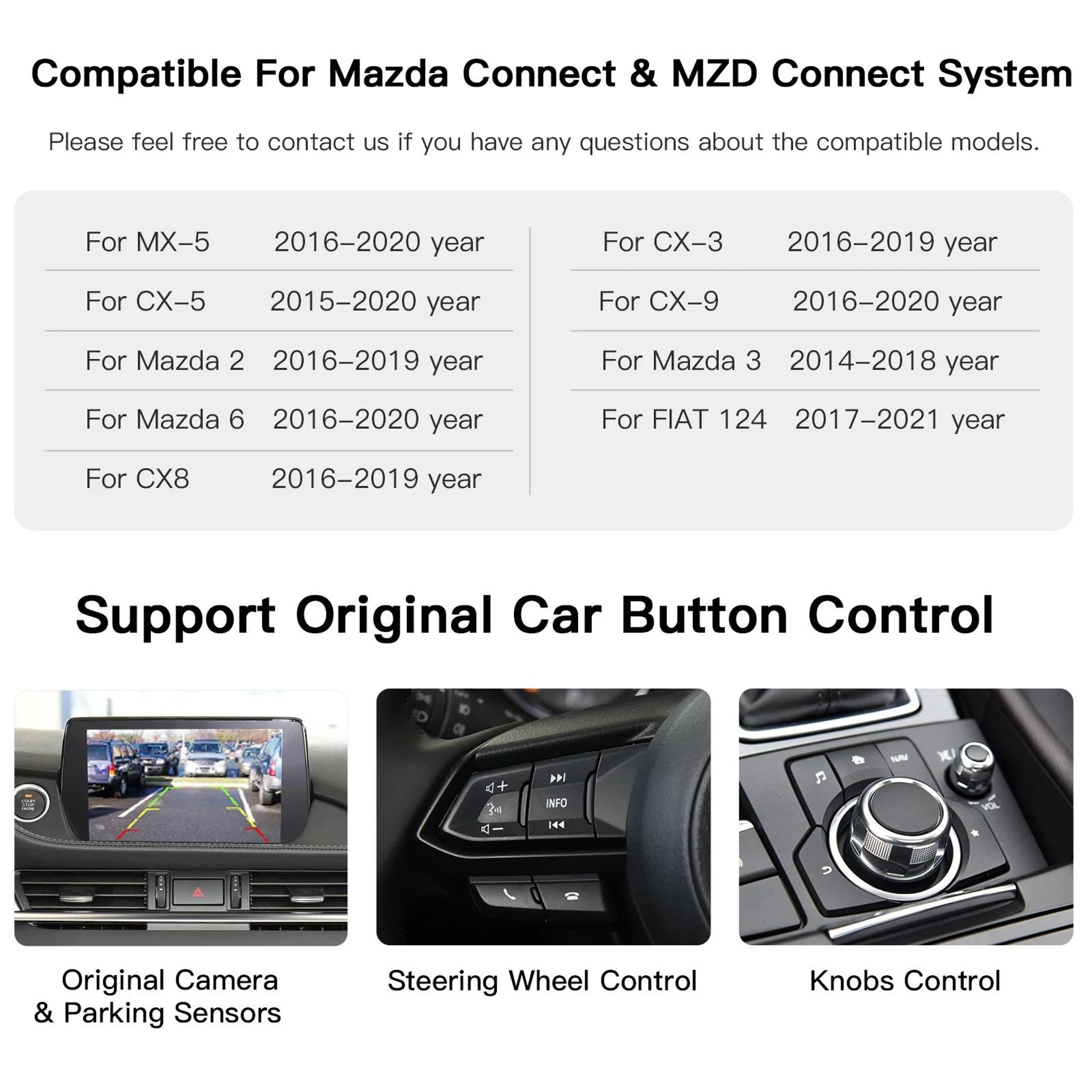OEM Wireless CarPlay And Android Auto Adapter For Mazda With Type C USB Hub 5