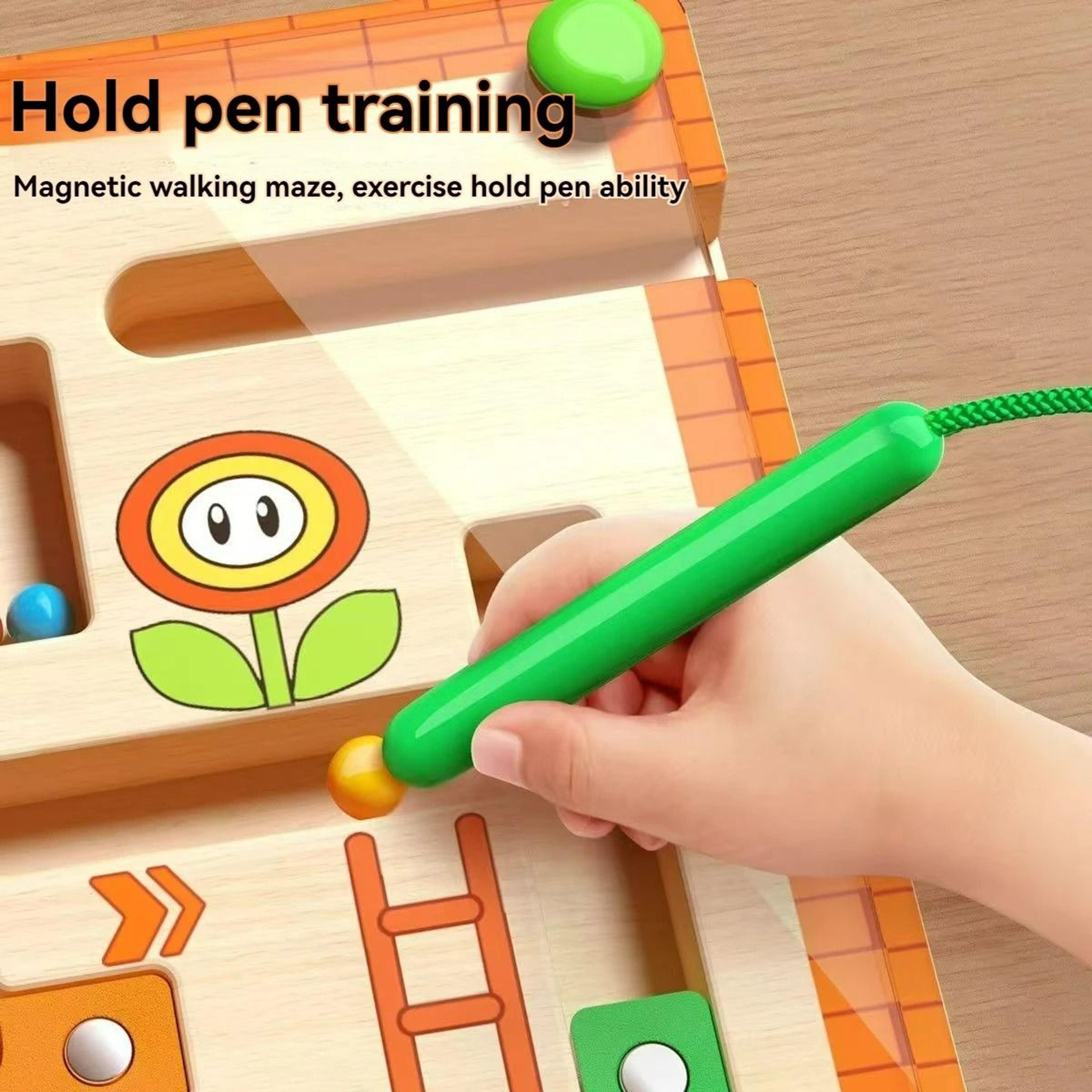 Magnetic Maze Walking Ball Early Education Puzzle Board 4