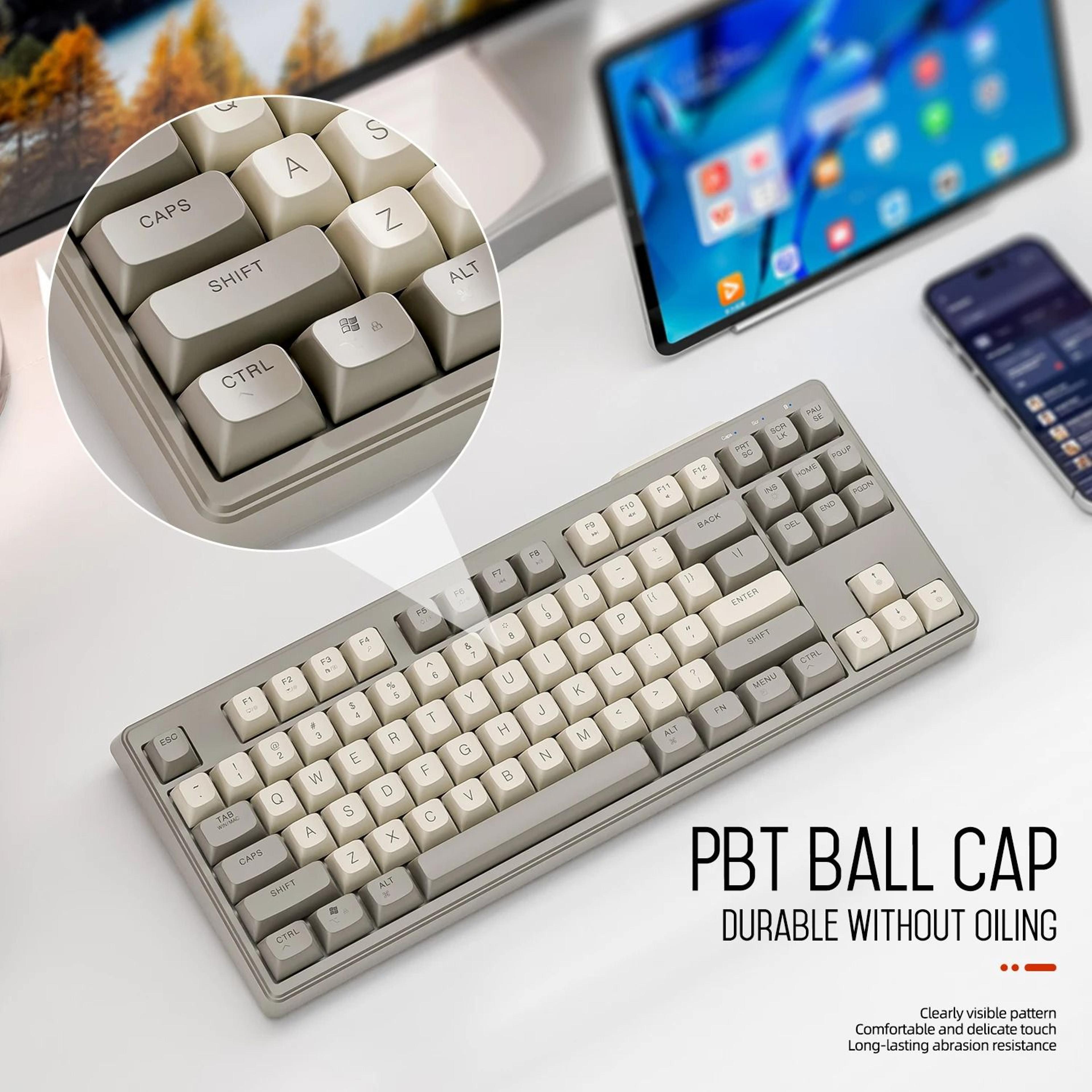 M87 87 Key Wireless Keyboard Dual Mode Bluetooth RGB Gaming Keyboard 13