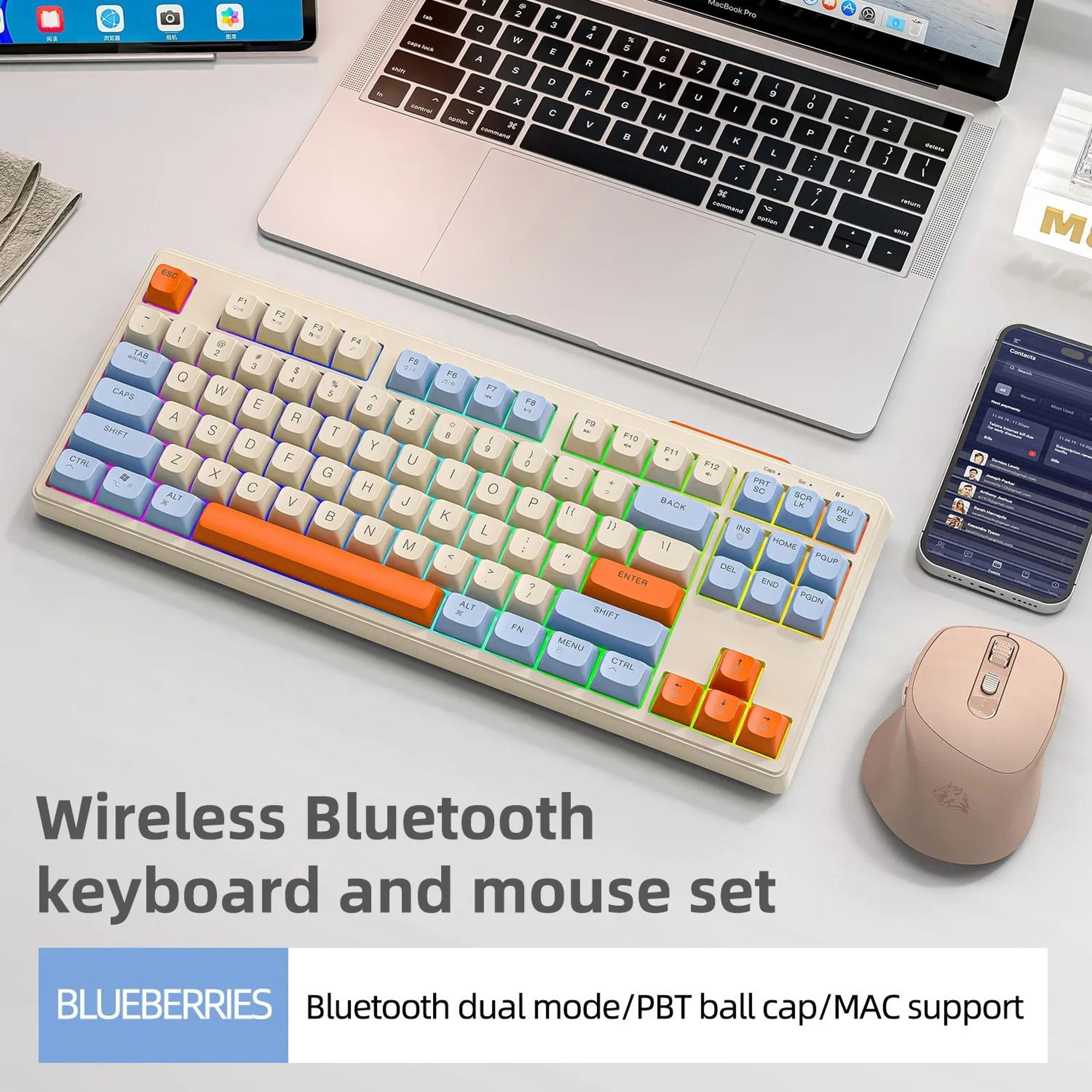 M87 87 Key Wireless Keyboard Dual Mode Bluetooth RGB Gaming Keyboard 7